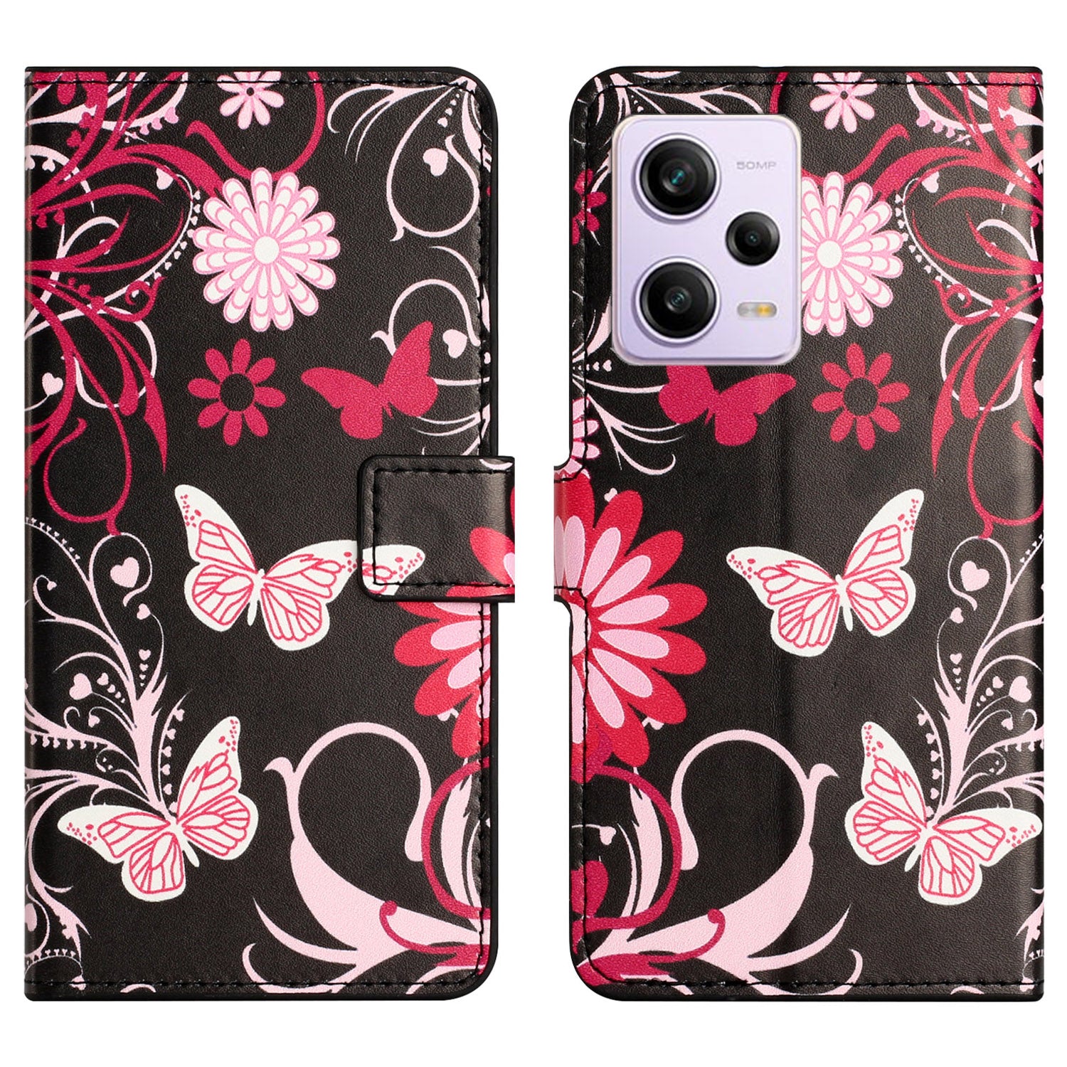 PU Leather Wallet Case for Xiaomi Redmi Note 12 Pro 5G Pattern Printing Stand Phone Cover