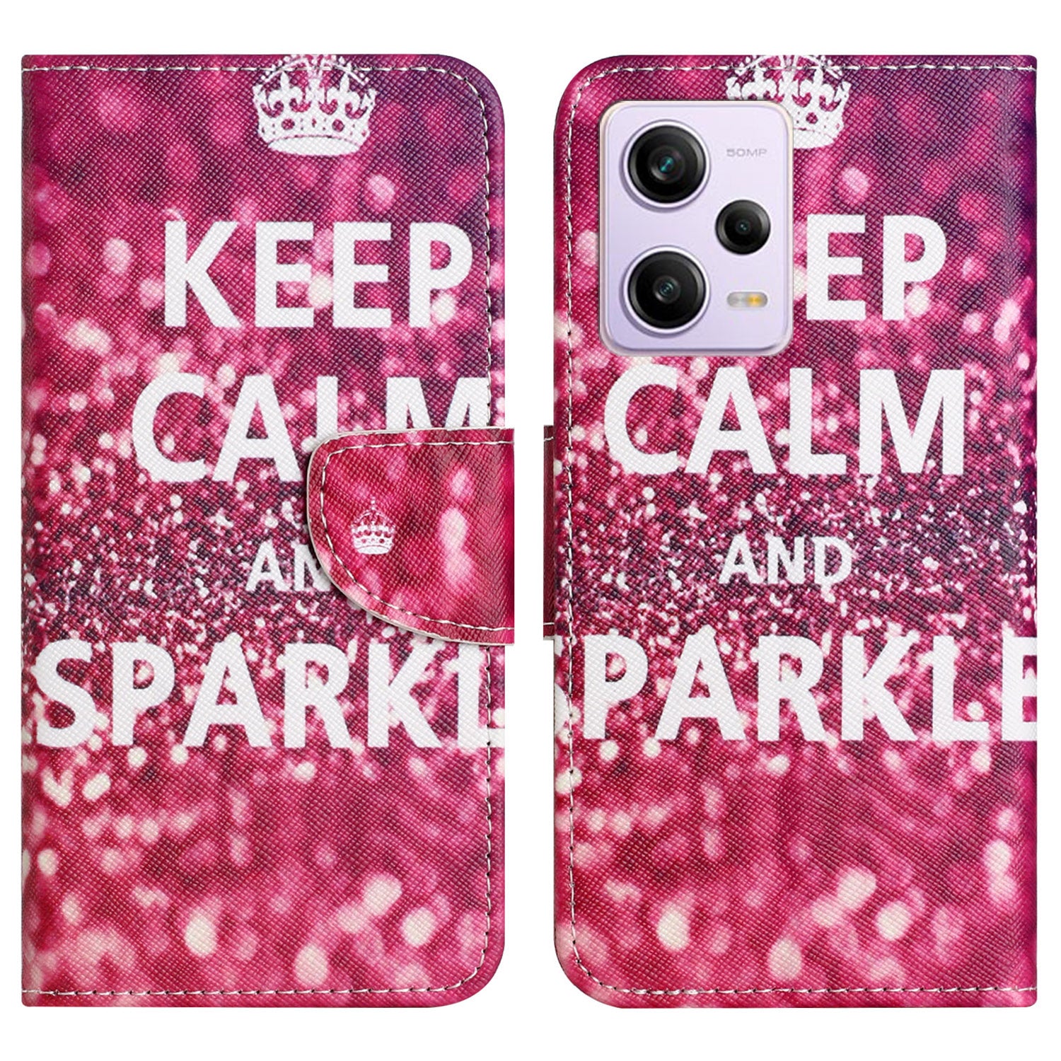 PU Leather Case for Xiaomi Redmi Note 12 Pro 5G Pattern Printing Cross Texture Wallet Stand Phone Cover