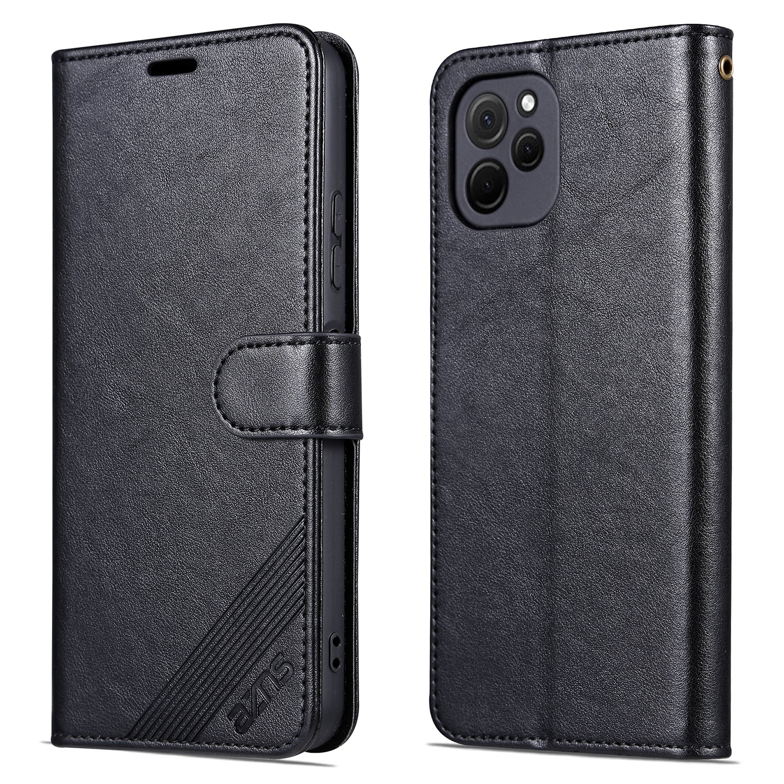AZNS Mobile Phone Cover for Huawei Enjoy 50z 4G nova Y61 4G PU Leather Anti-fall Phone Case with Wallet Stand