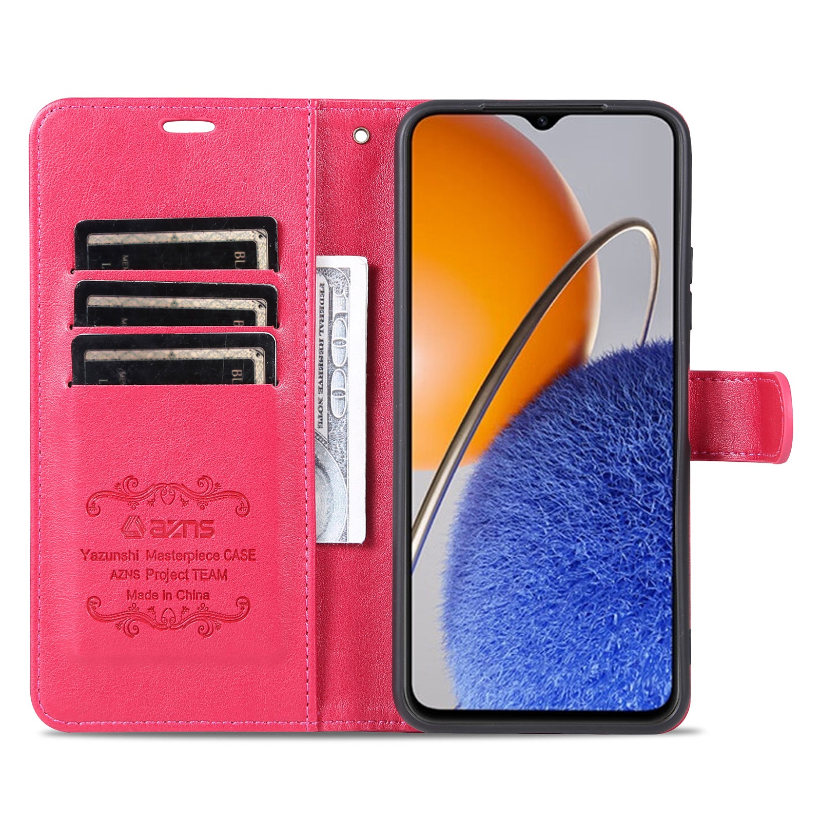 Kryt na mobilní telefon AZNS pro Huawei Enjoy 50z 4G nova Y61 4G PU kožené pouzdro na telefon proti pádu se stojánkem na peněženku
