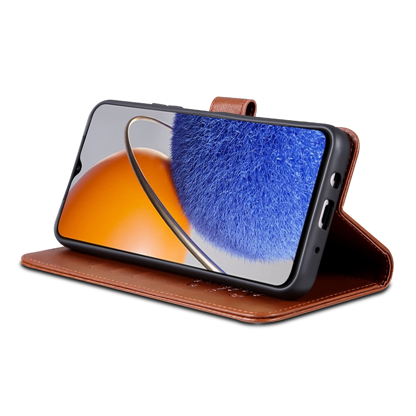 Kryt na mobilní telefon AZNS pro Huawei Enjoy 50z 4G nova Y61 4G PU kožené pouzdro na telefon proti pádu se stojánkem na peněženku