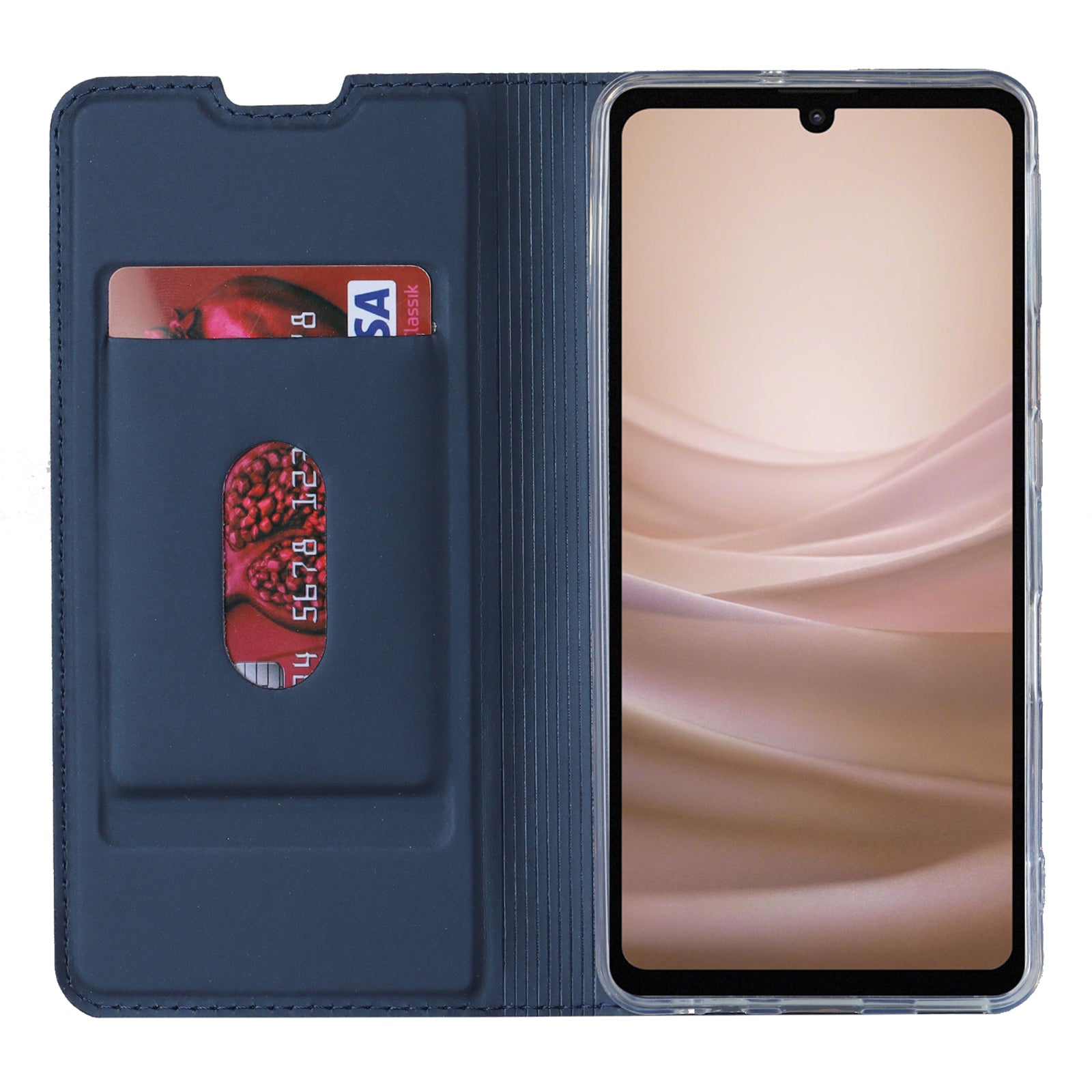 Shockproof Phone Cover For Sharp Aquos Sense 7 PU Leather Phone Case with Stand Card Holder