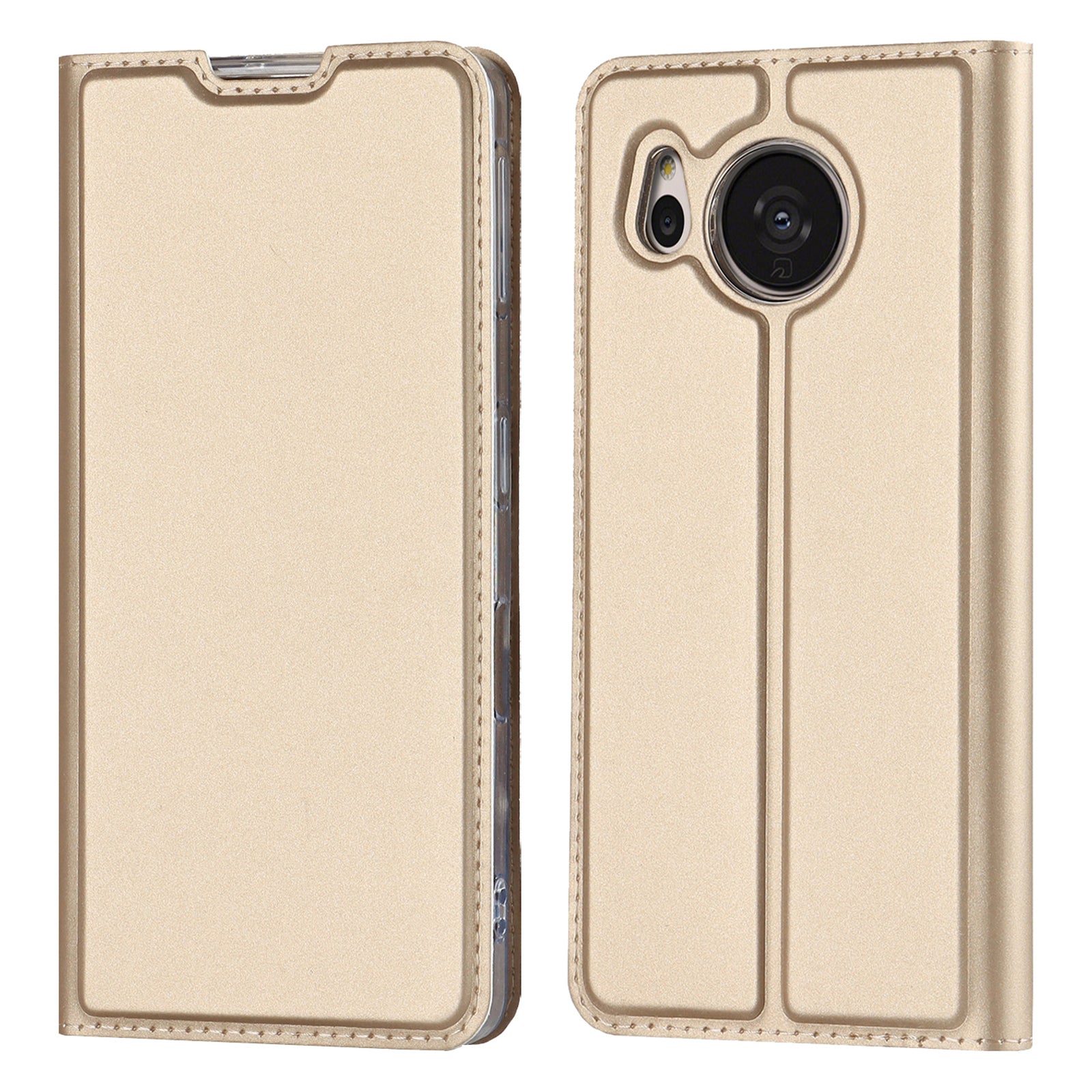 Shockproof Phone Cover For Sharp Aquos Sense 7 PU Leather Phone Case with Stand Card Holder