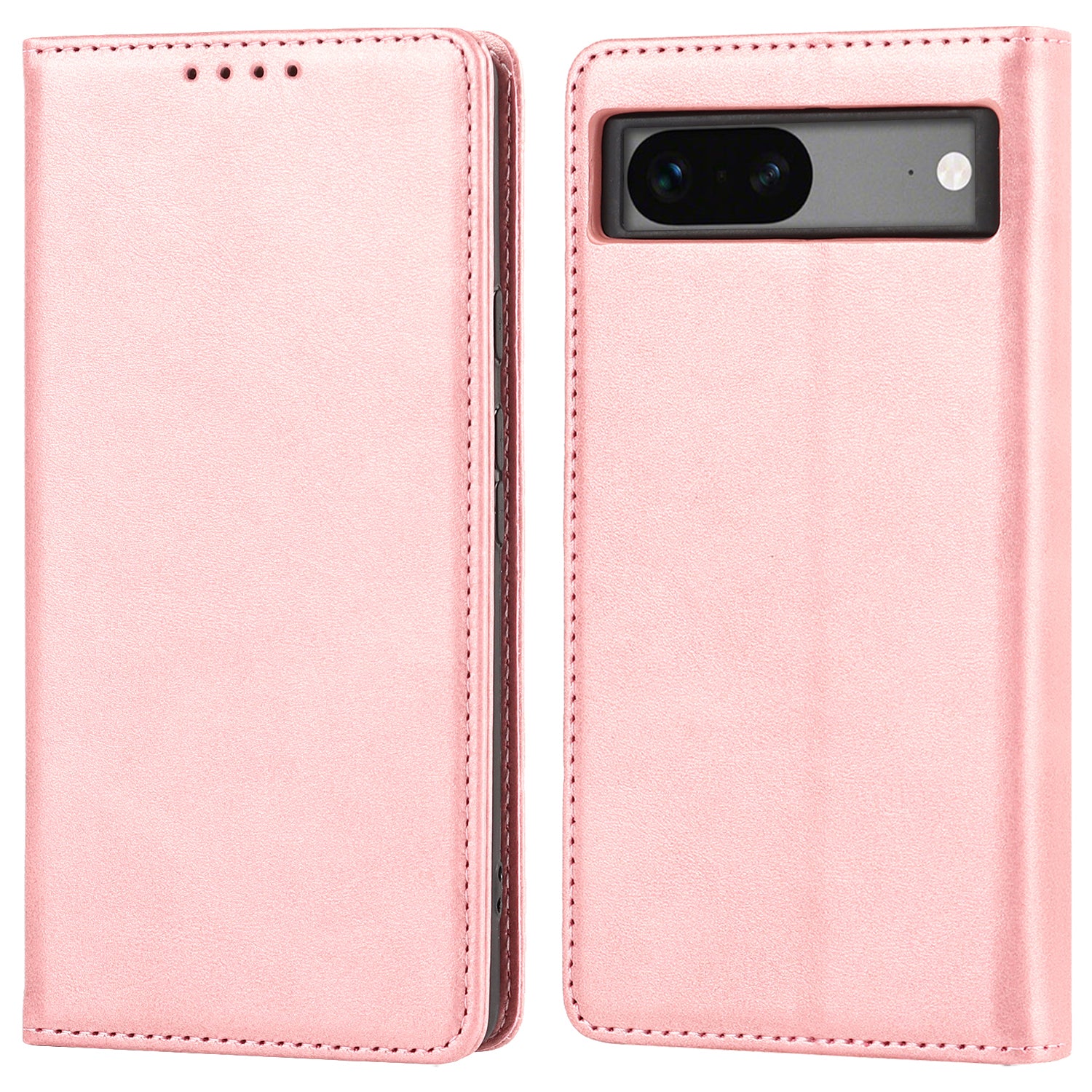 For Google Pixel 7a Anti-drop Phone Cover Calf Texture PU Leather Protective Phone Case with Stand Wallet