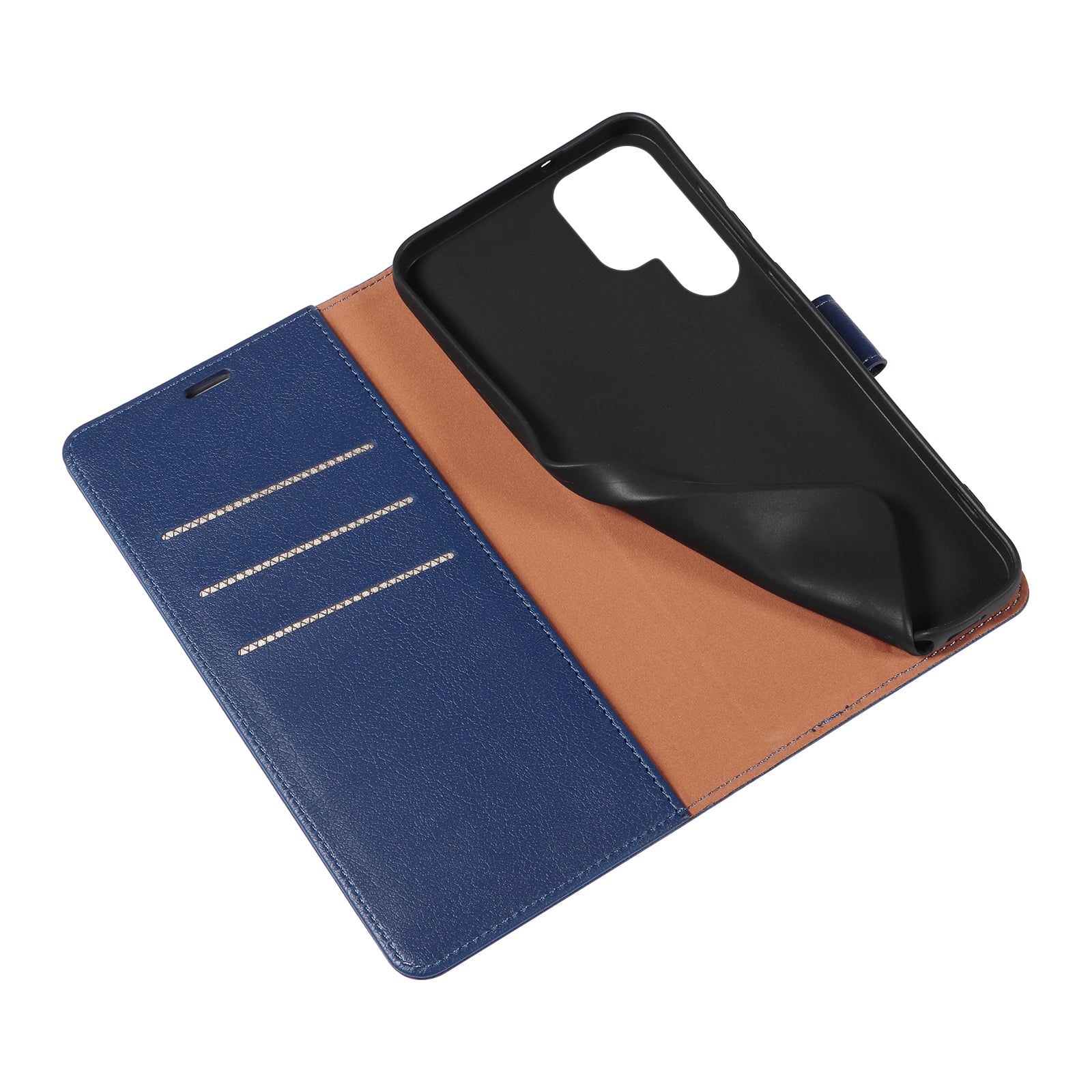 Shockproof Phone Case for Samsung Galaxy S22 Ultra 5G PU Leather RFID Blocking Phone Cover with Wallet Stand