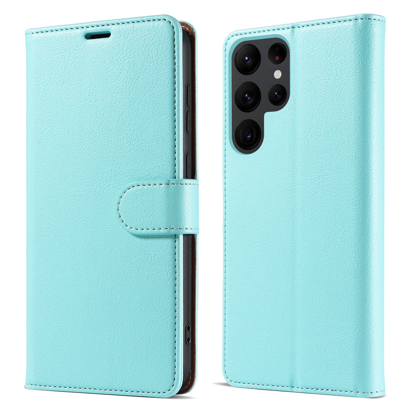 Shockproof Phone Case for Samsung Galaxy S22 Ultra 5G PU Leather RFID Blocking Phone Cover with Wallet Stand