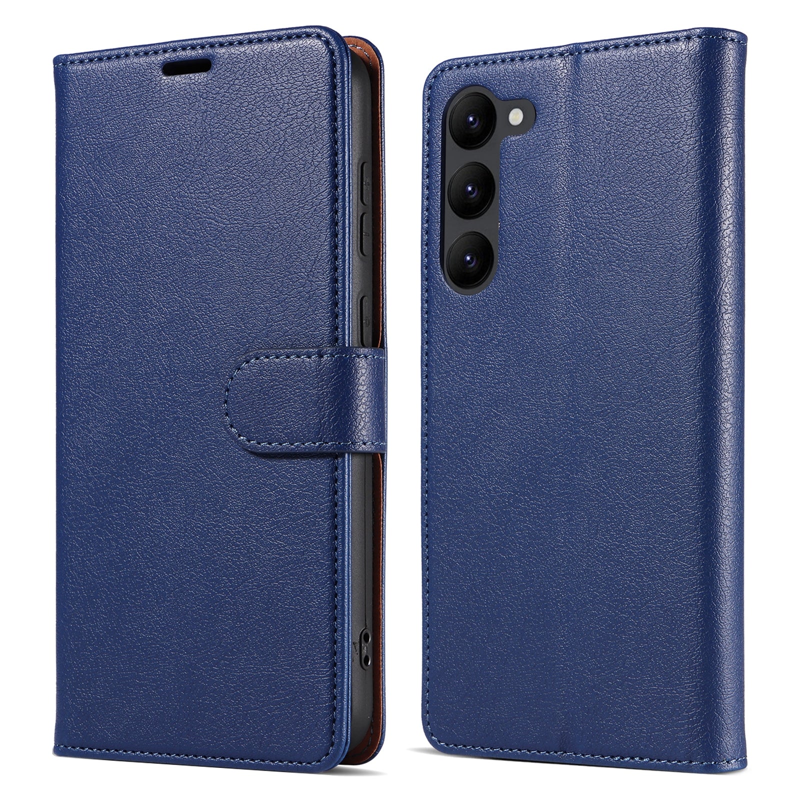 PU Leather Phone Case for Samsung Galaxy S22 5G RFID Blocking Full Protection Phone Cover with Stand Wallet