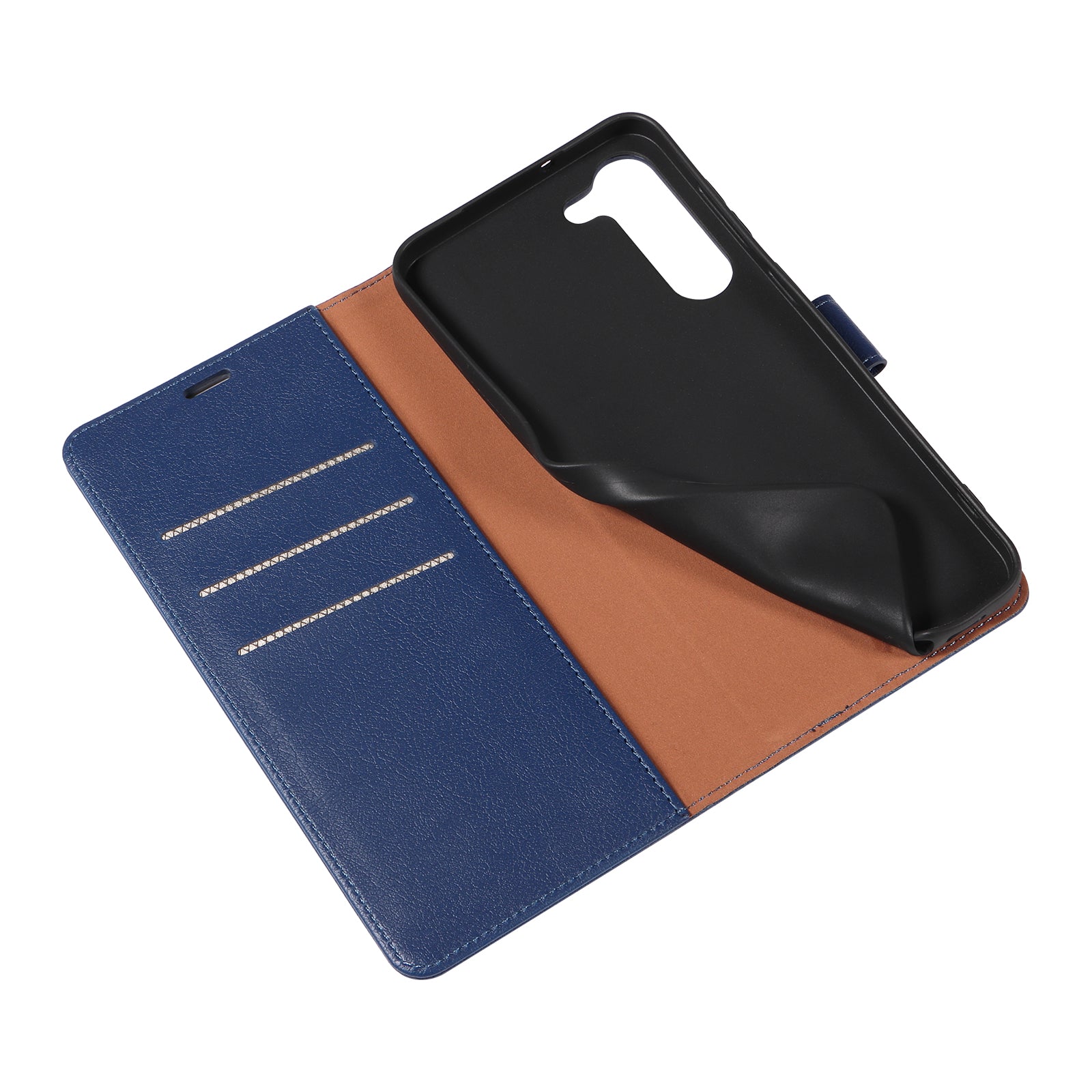 PU Leather Phone Case for Samsung Galaxy S22 5G RFID Blocking Full Protection Phone Cover with Stand Wallet