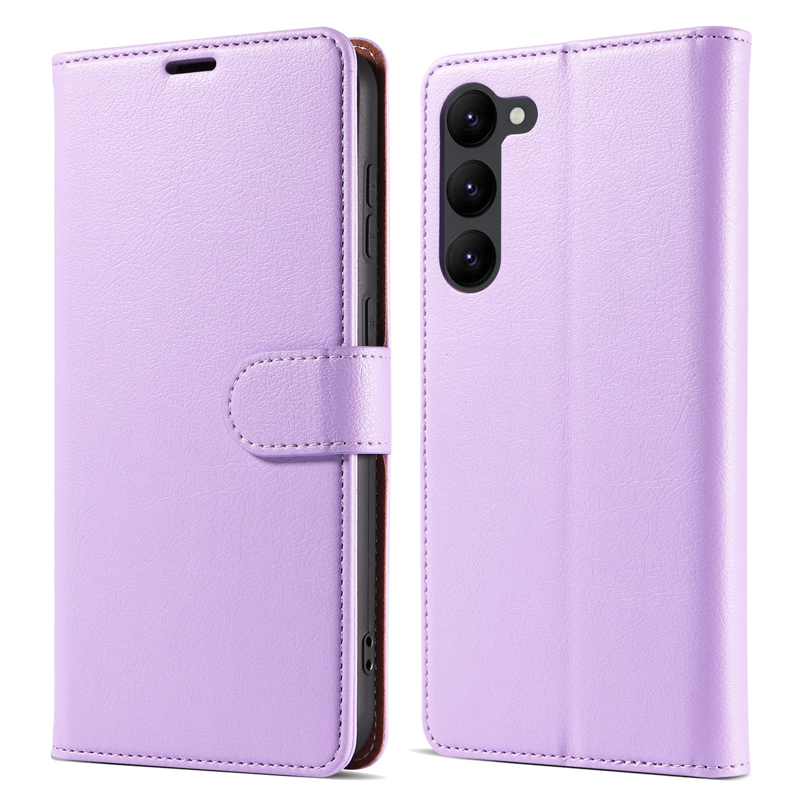 PU Leather Phone Case for Samsung Galaxy S22 5G RFID Blocking Full Protection Phone Cover with Stand Wallet