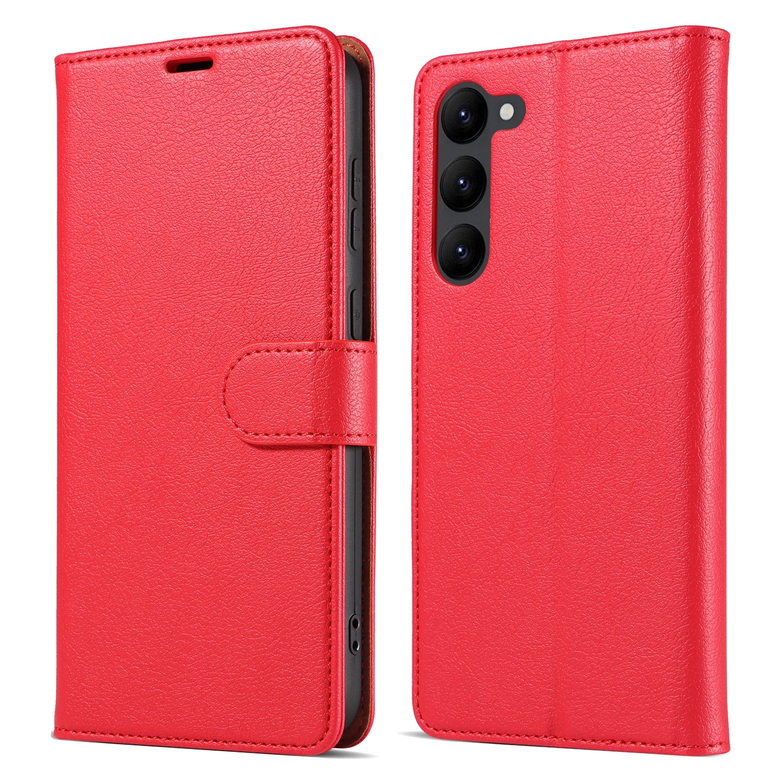 PU Leather Phone Case for Samsung Galaxy S22 5G RFID Blocking Full Protection Phone Cover with Stand Wallet