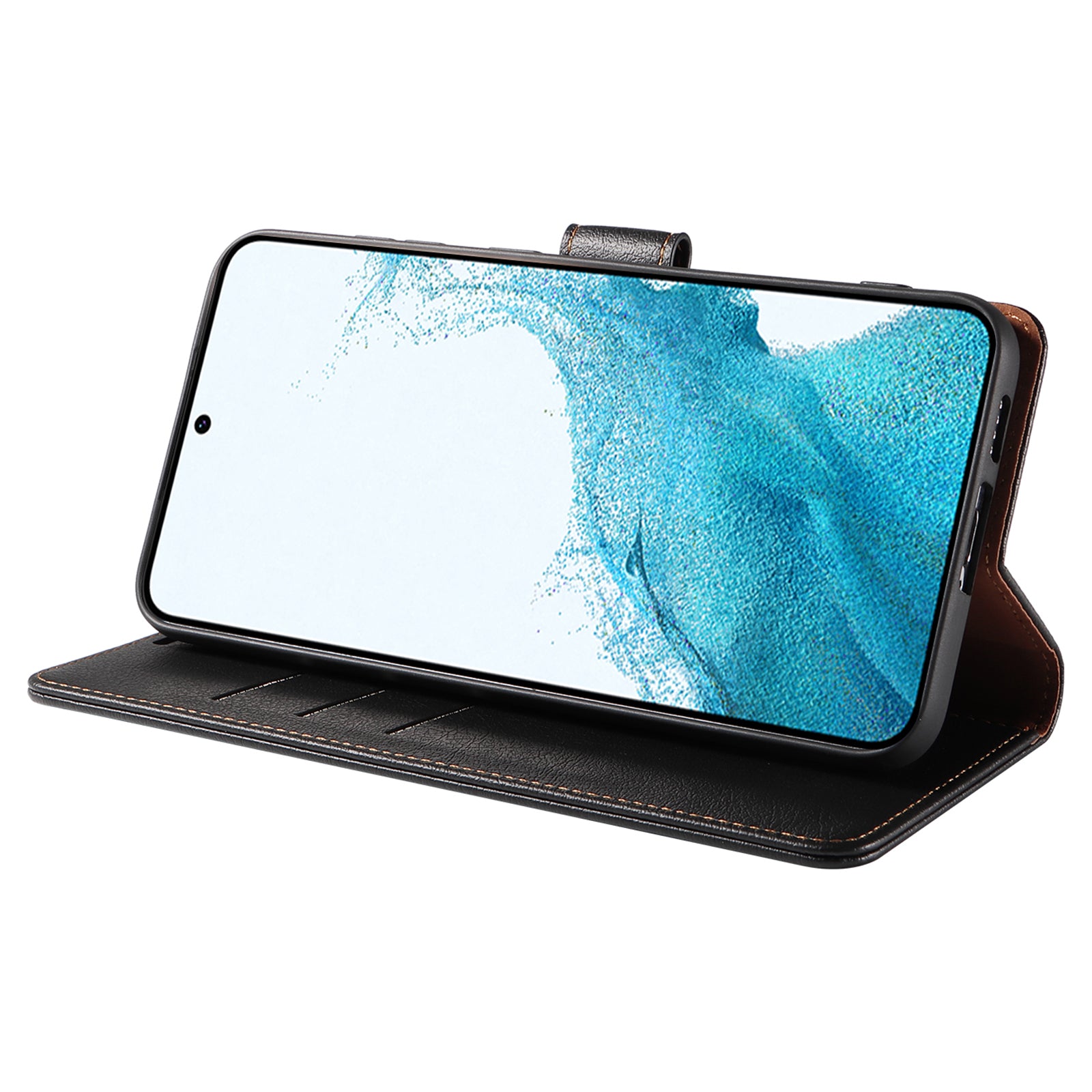 PU Leather Phone Case for Samsung Galaxy S23 Wallet RFID Blocking Stand Magnetic Closure Phone Cover