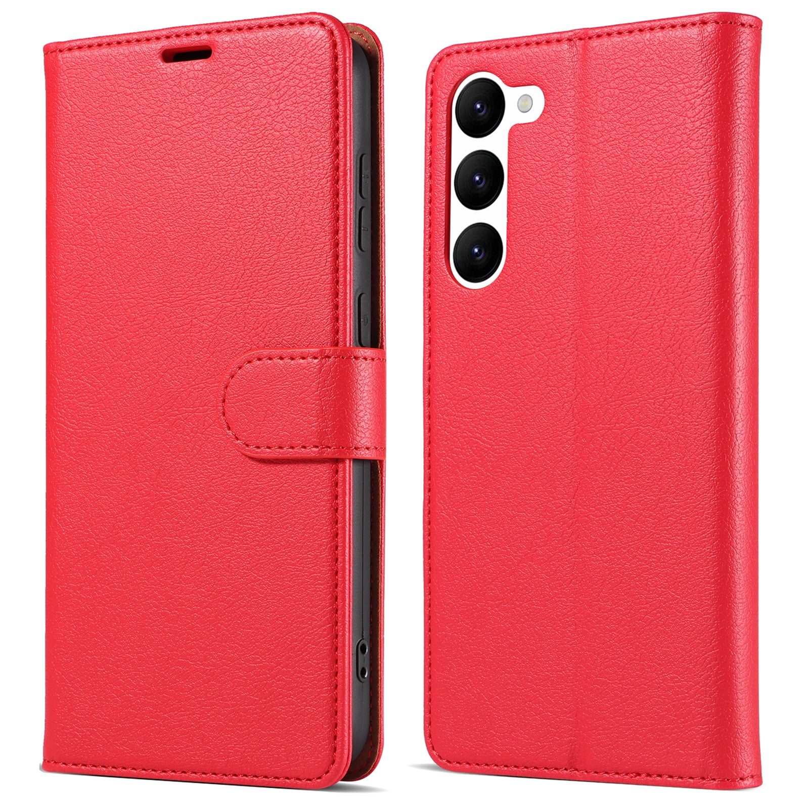 PU Leather Phone Case for Samsung Galaxy S23 Wallet RFID Blocking Stand Magnetic Closure Phone Cover