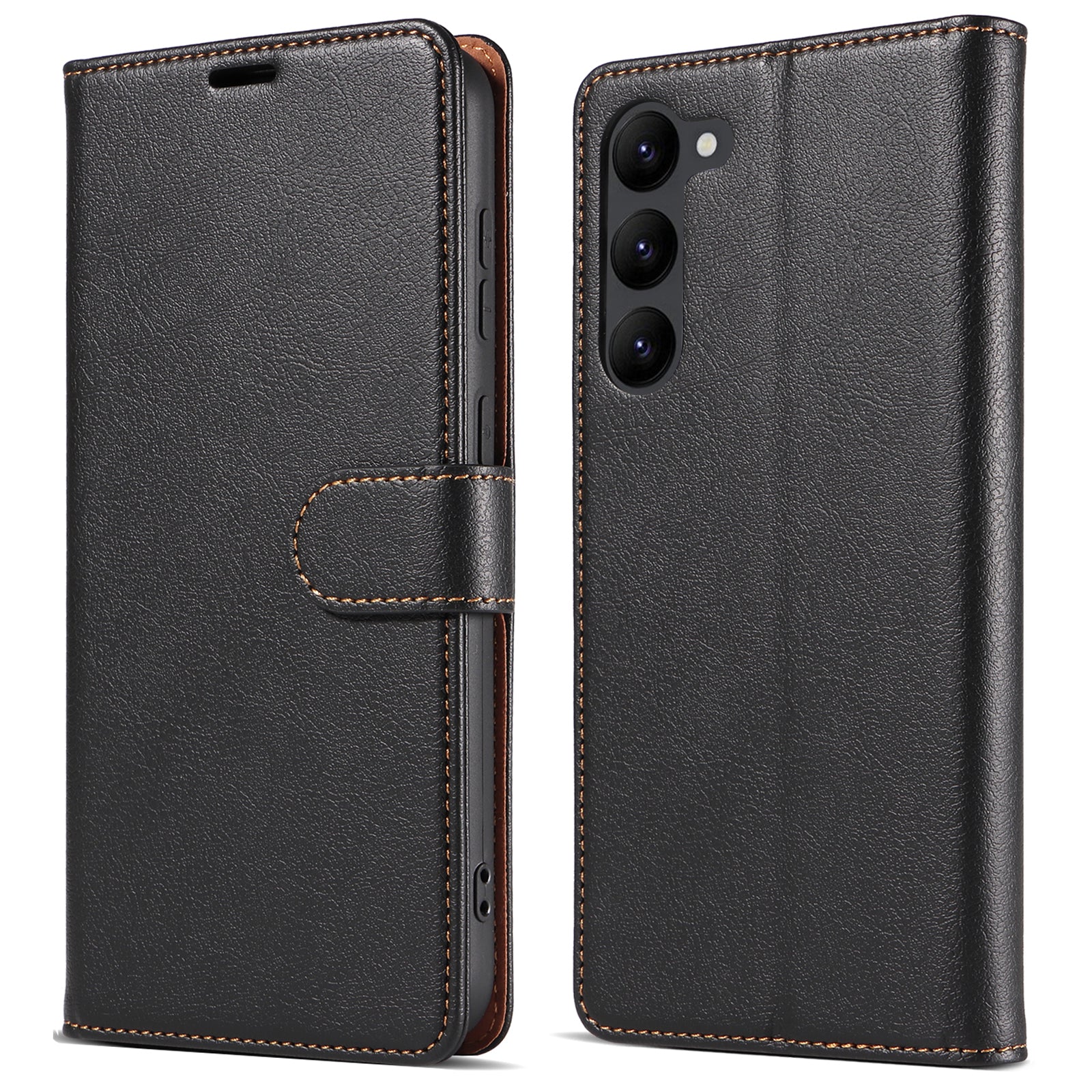 PU Leather Case for Samsung Galaxy S23 RFID Blocking Stand Wallet Magnetic Closure Phone Cover