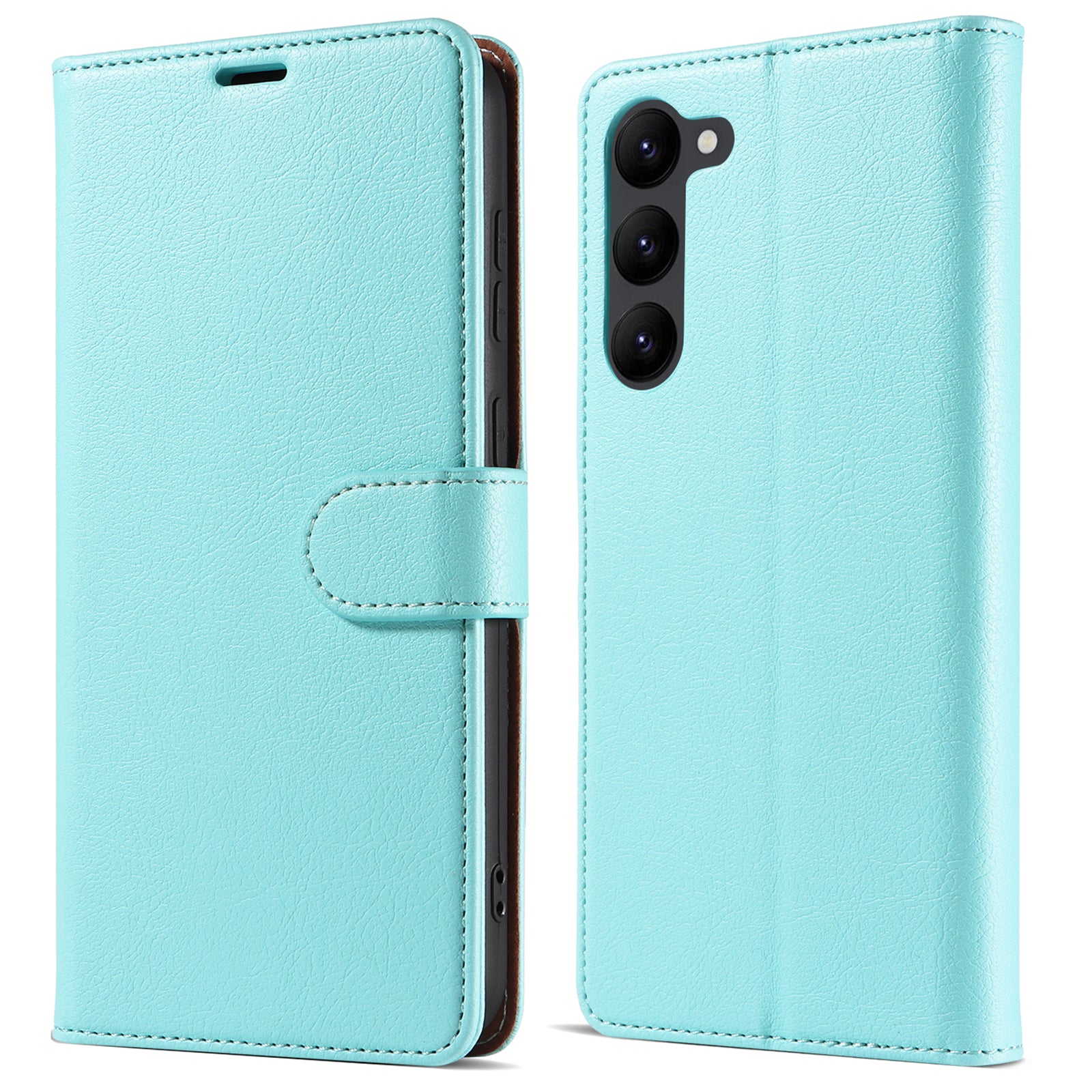 PU Leather Case for Samsung Galaxy S23 RFID Blocking Stand Wallet Magnetic Closure Phone Cover
