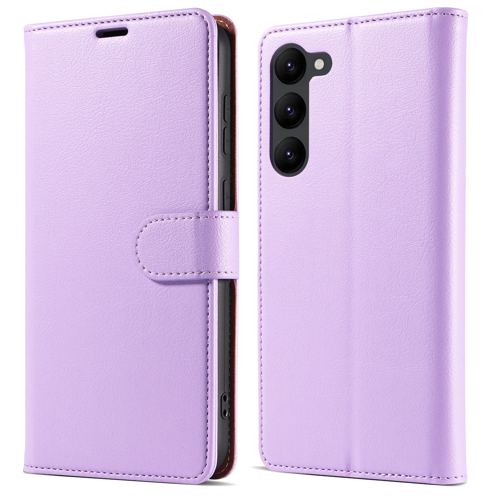 PU Leather Case for Samsung Galaxy S23 RFID Blocking Stand Wallet Magnetic Closure Phone Cover