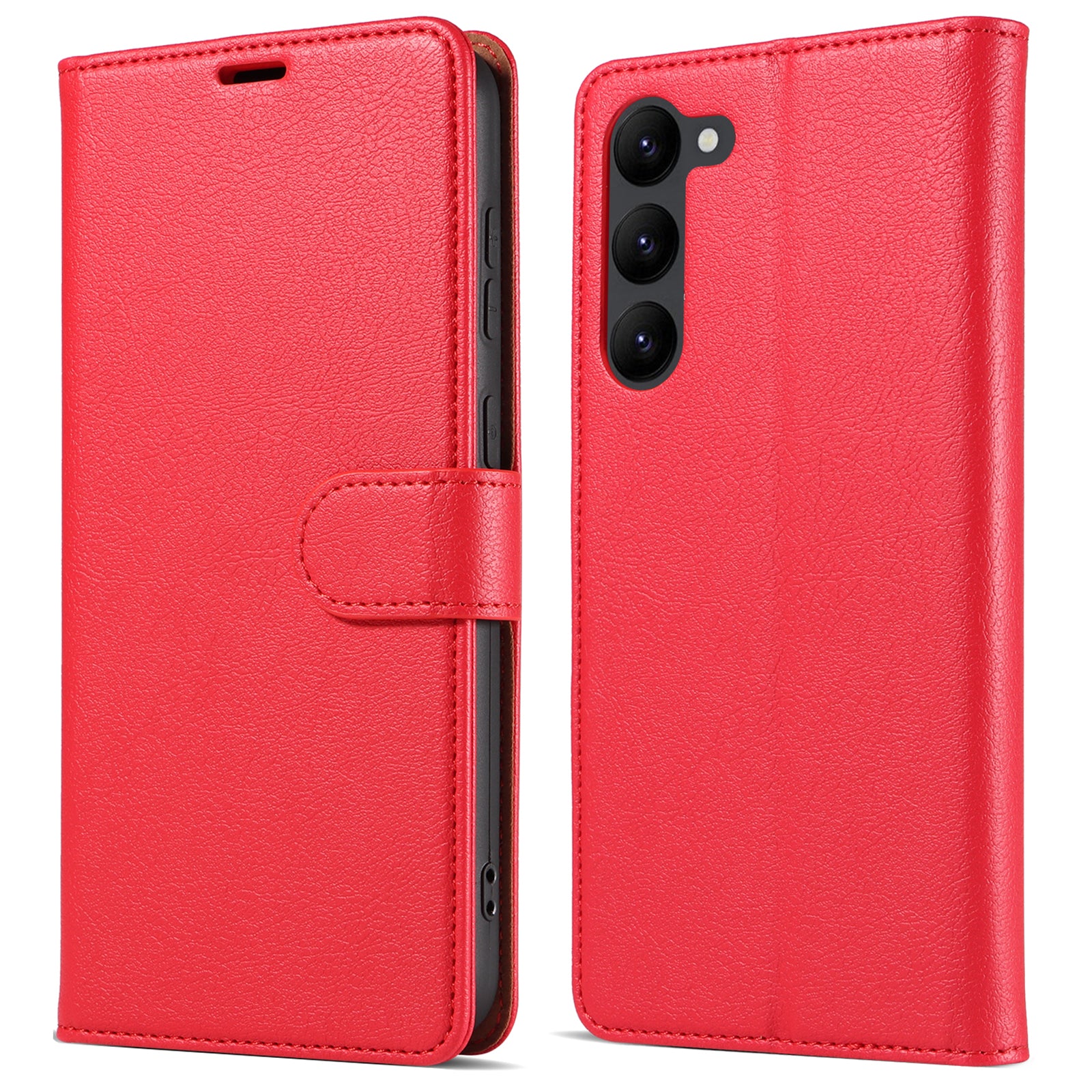 PU Leather Case for Samsung Galaxy S23 RFID Blocking Stand Wallet Magnetic Closure Phone Cover