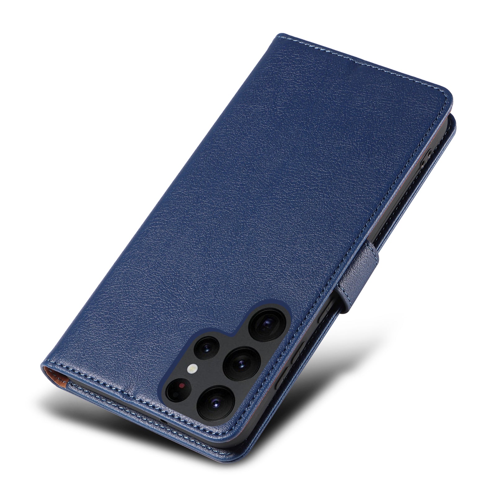 PU Leather Case for Samsung Galaxy S23 Ultra RFID Blocking Stand Wallet Anti-fall Magnetic Closure Phone Cover