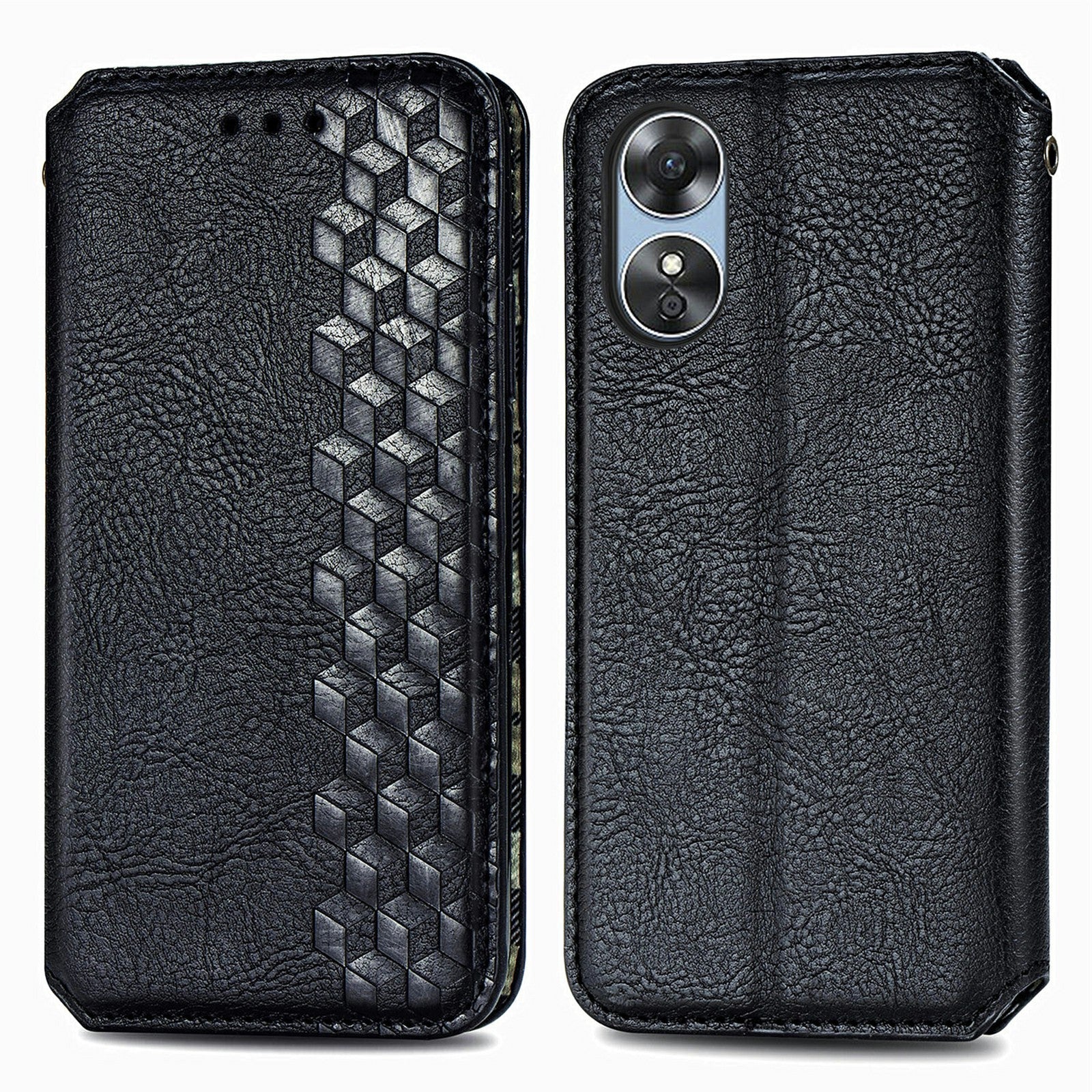 For Oppo A17 4G A17k 4G Shockproof Phone Case Magnetic Flip Leather Case Anti-scratch Cell Phone Cover with Stand Wallet
