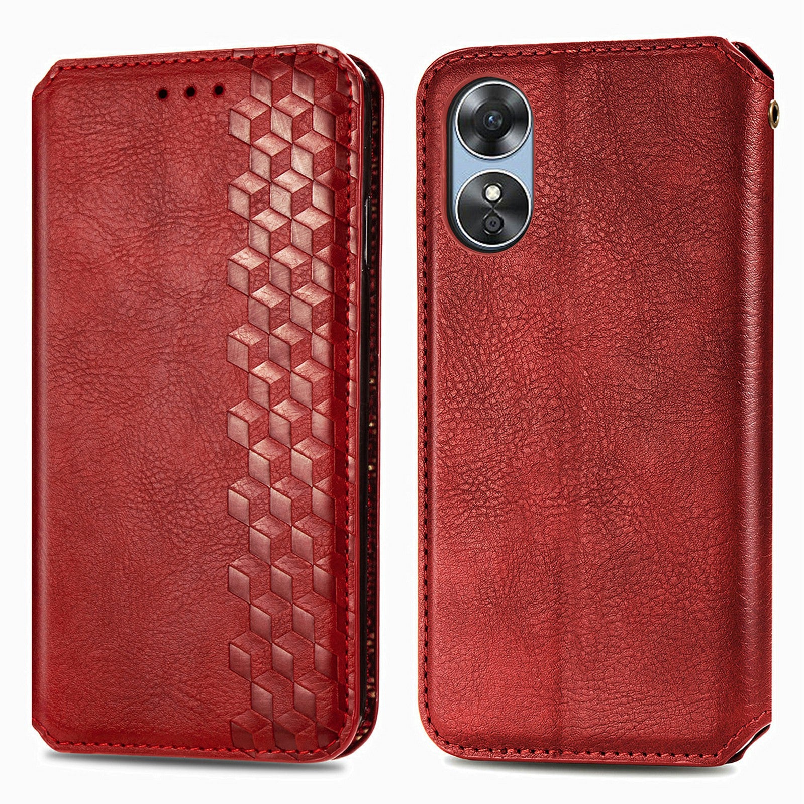 For Oppo A17 4G A17k 4G Shockproof Phone Case Magnetic Flip Leather Case Anti-scratch Cell Phone Cover with Stand Wallet