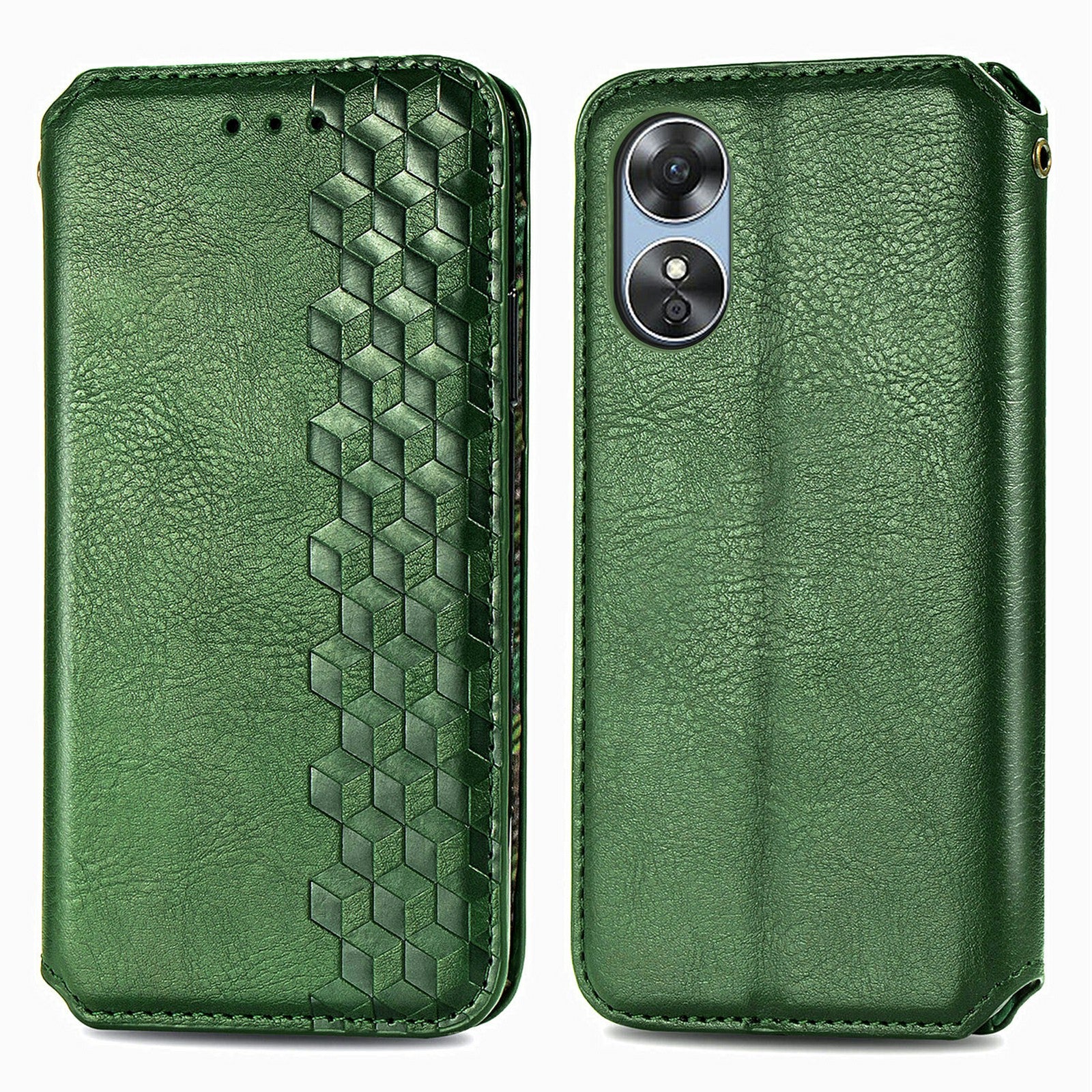 For Oppo A17 4G A17k 4G Shockproof Phone Case Magnetic Flip Leather Case Anti-scratch Cell Phone Cover with Stand Wallet