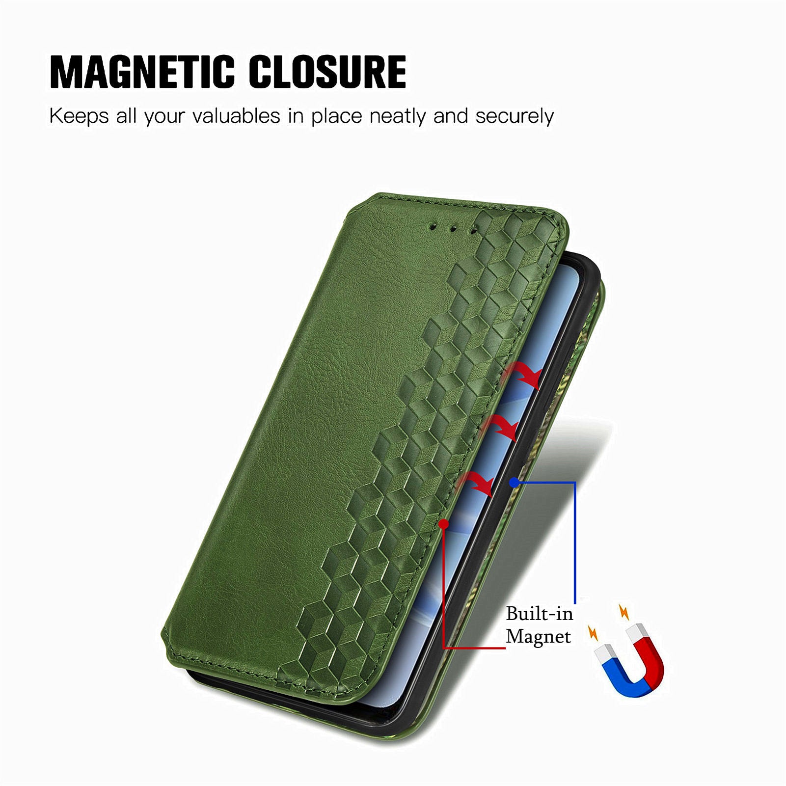For Oppo A17 4G A17k 4G Shockproof Phone Case Magnetic Flip Leather Case Anti-scratch Cell Phone Cover with Stand Wallet
