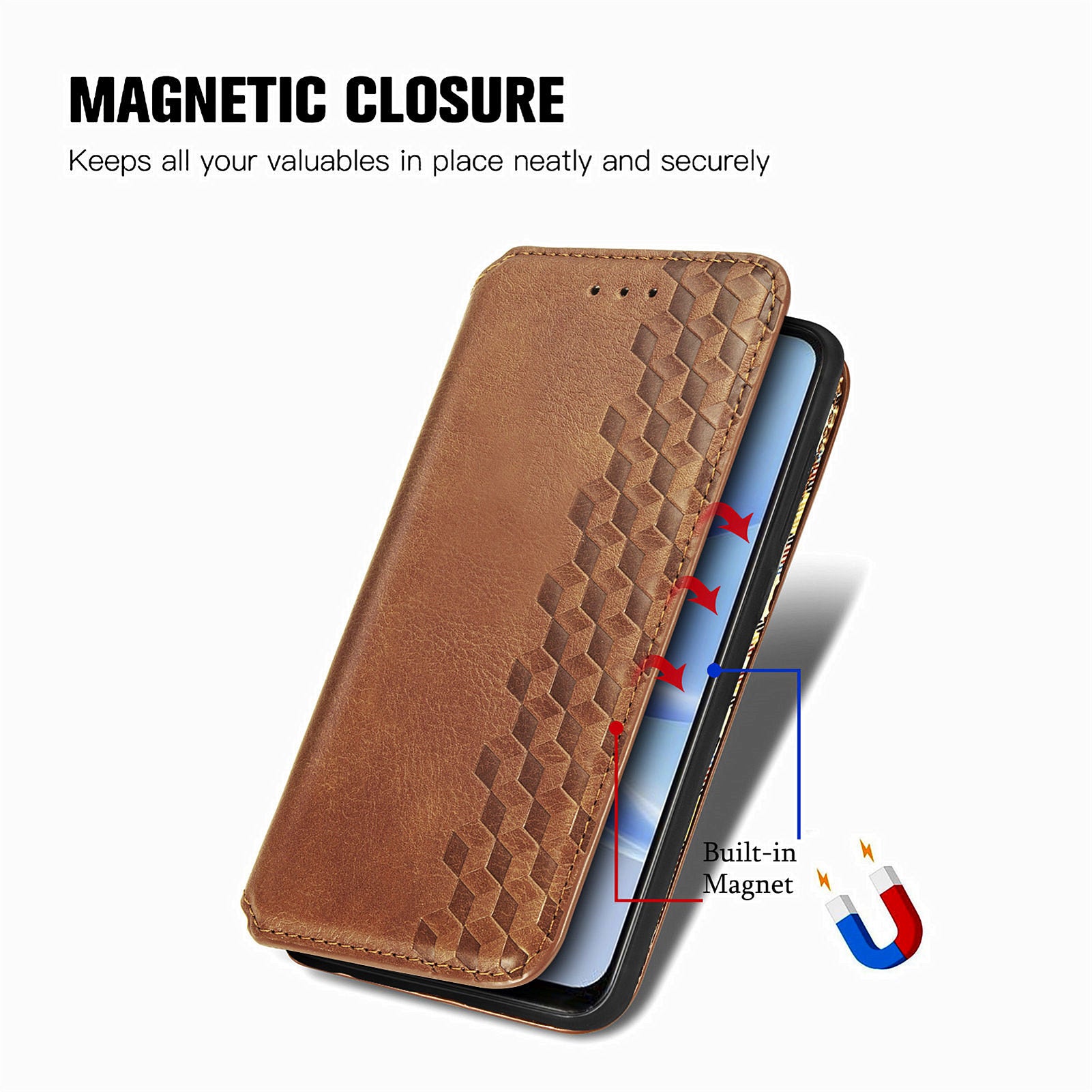 For Oppo A17 4G A17k 4G Shockproof Phone Case Magnetic Flip Leather Case Anti-scratch Cell Phone Cover with Stand Wallet