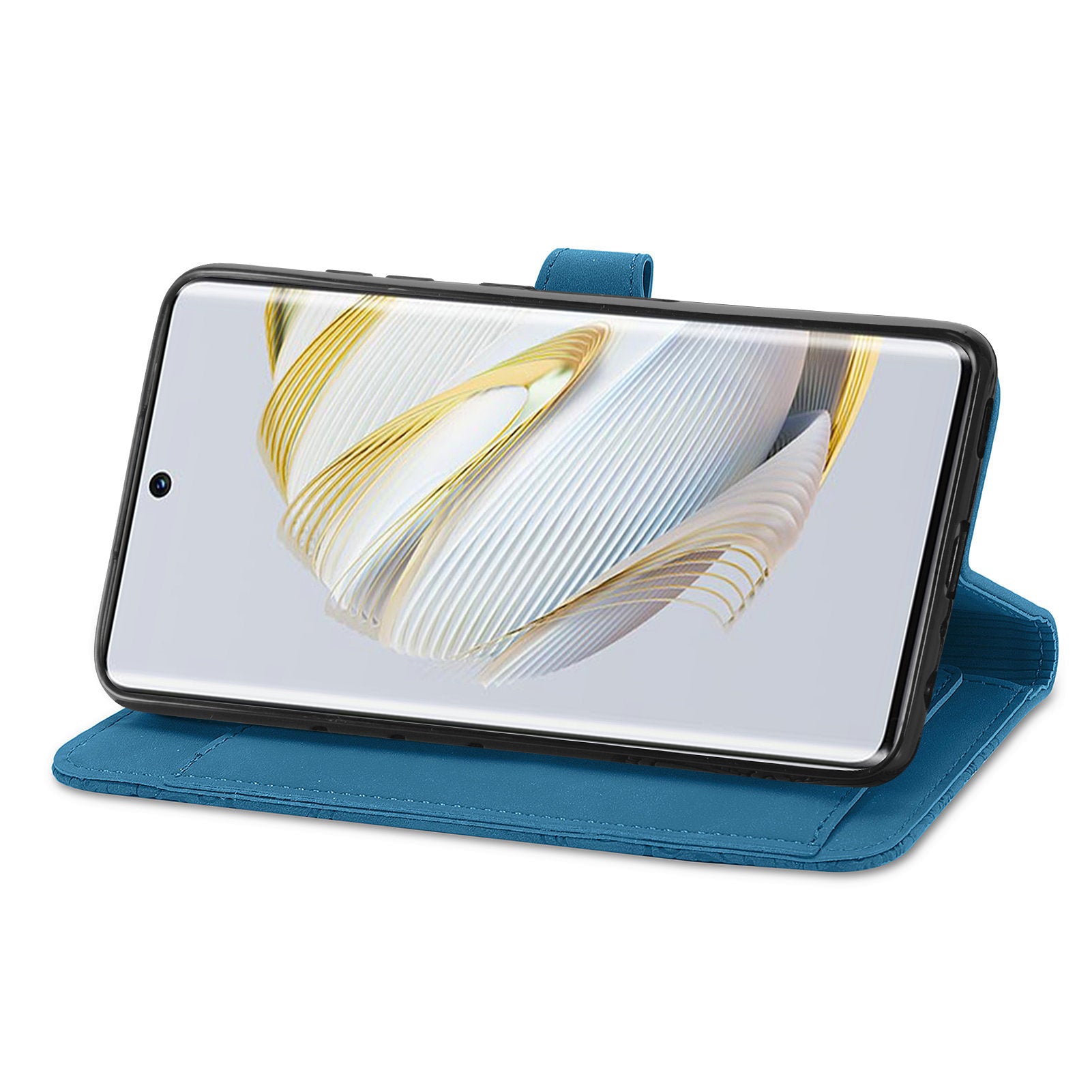 Pro Huawei nova 10 4G květinový vzor s potiskem PU kožený kryt na mobilní telefon Pouzdro na peněženku s kapsou na zip