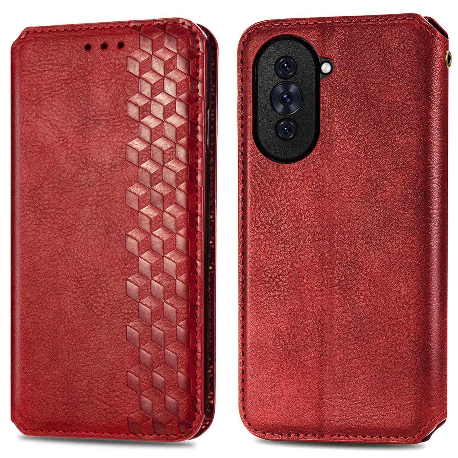 Pro Huawei nova 10 4G magnetický kosočtverec s automatickým pohlcováním kožený telefon Ochranné pouzdro Stojánek Peněženka odolný proti poškrábání