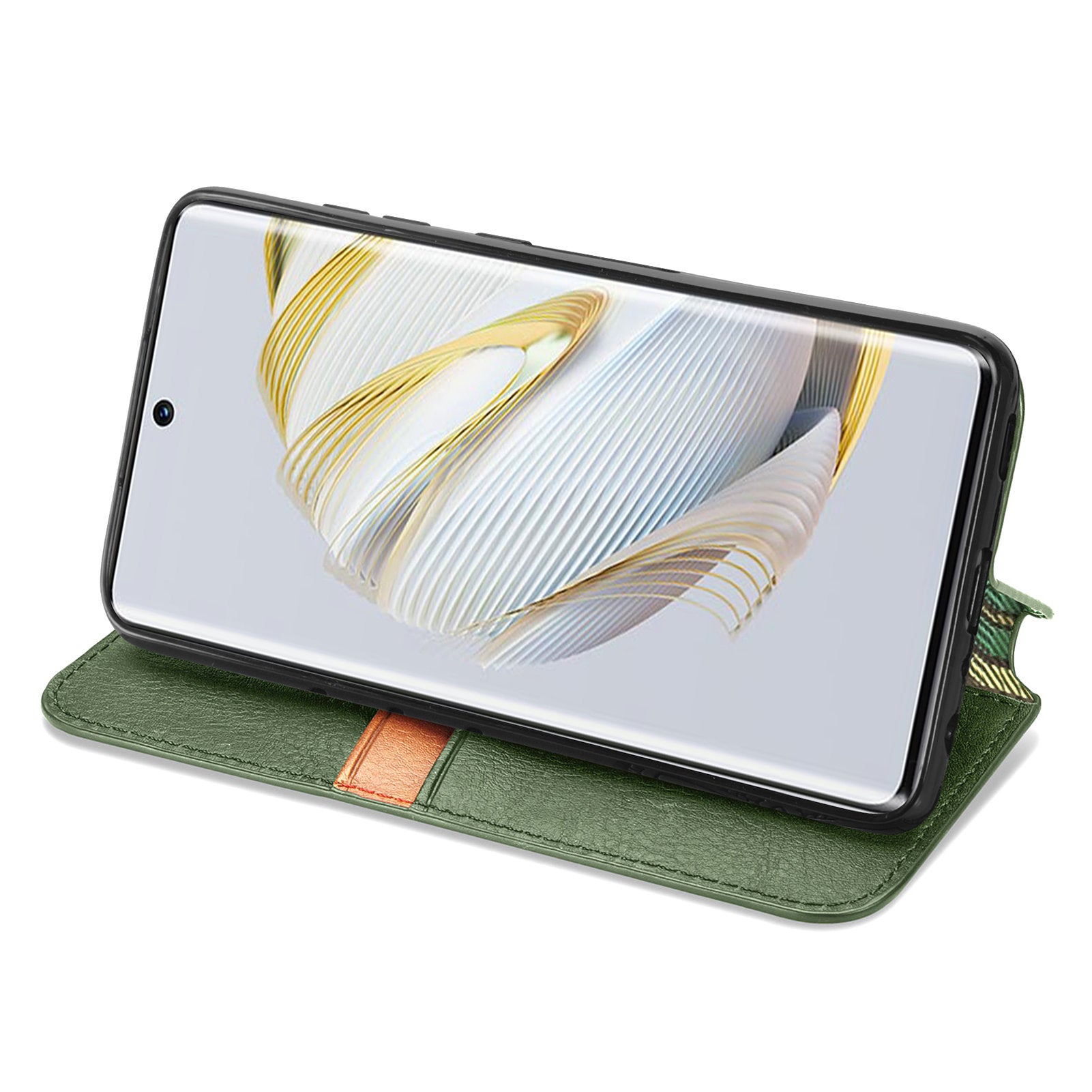 Pro Huawei nova 10 4G magnetický kosočtverec s automatickým pohlcováním kožený telefon Ochranné pouzdro Stojánek Peněženka odolný proti poškrábání