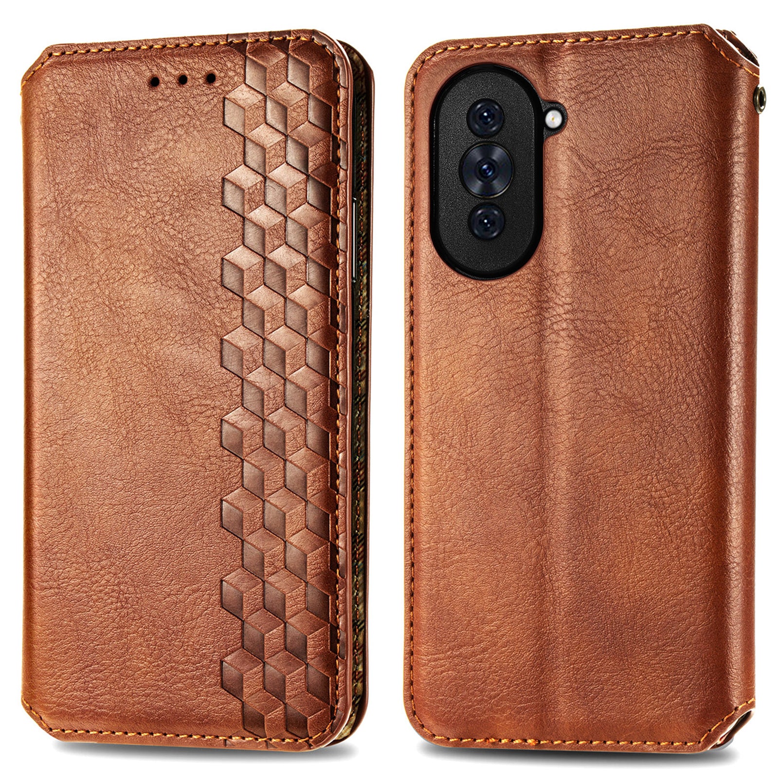 Pro Huawei nova 10 4G magnetický kosočtverec s automatickým pohlcováním kožený telefon Ochranné pouzdro Stojánek Peněženka odolný proti poškrábání