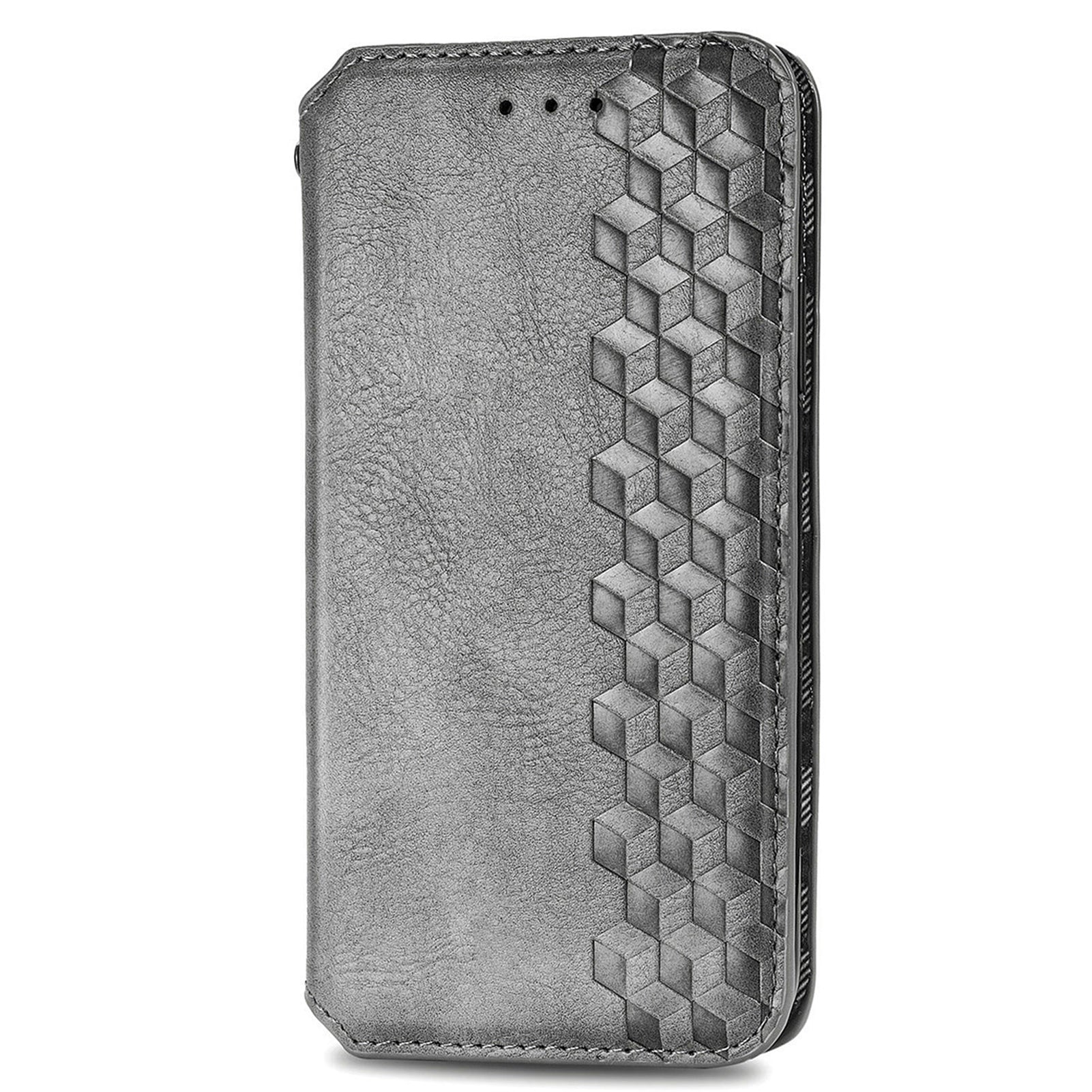 For Honor X8 4G Drop-proof Phone Case Imprinting Rhombus Magnetic Phone Flip Leather Cover Wallet Stand