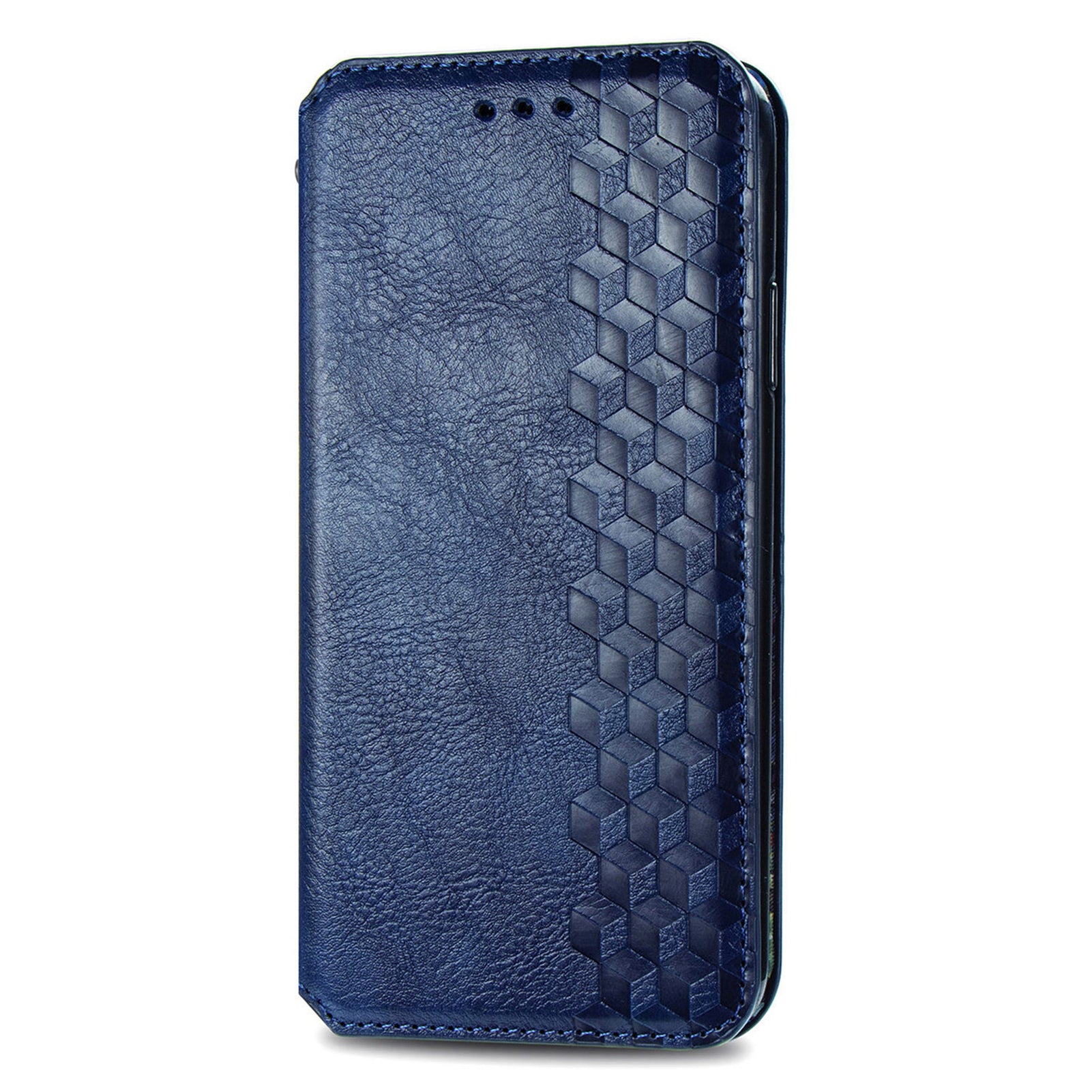 For Oppo Reno8 5G (Global Version) Imprinting Rhombus Flip Leather Phone Protective Case Stand Wallet Magnetic Auto-Absorbed Cover