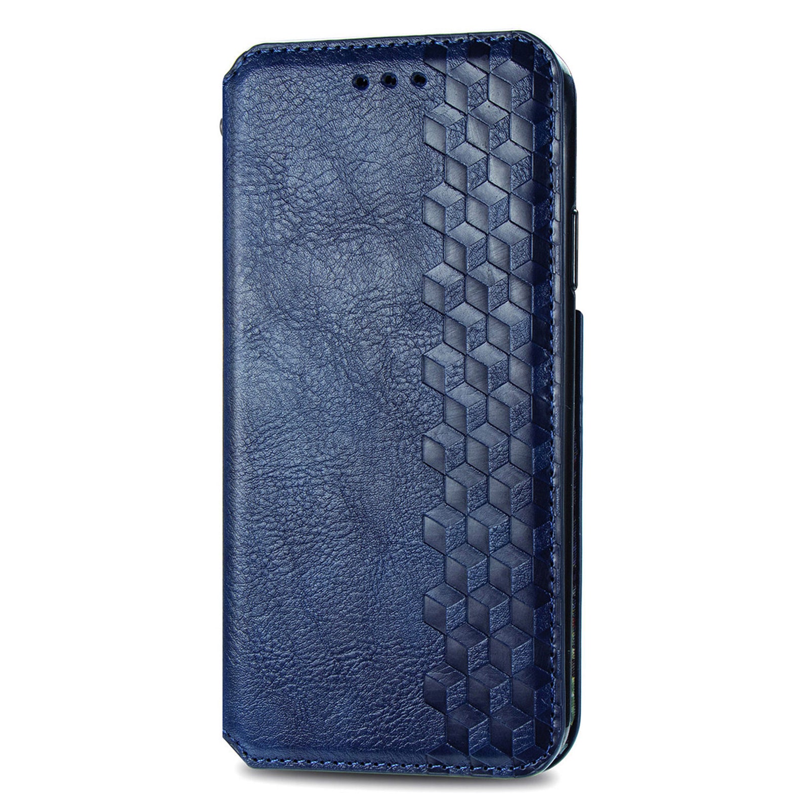 For Oppo Reno8 Pro 5G (Global Version) Imprinting Rhombus Magnetic Auto-Absorbed Flip Leather Phone Protective Case Stand Wallet Anti-collision Cover