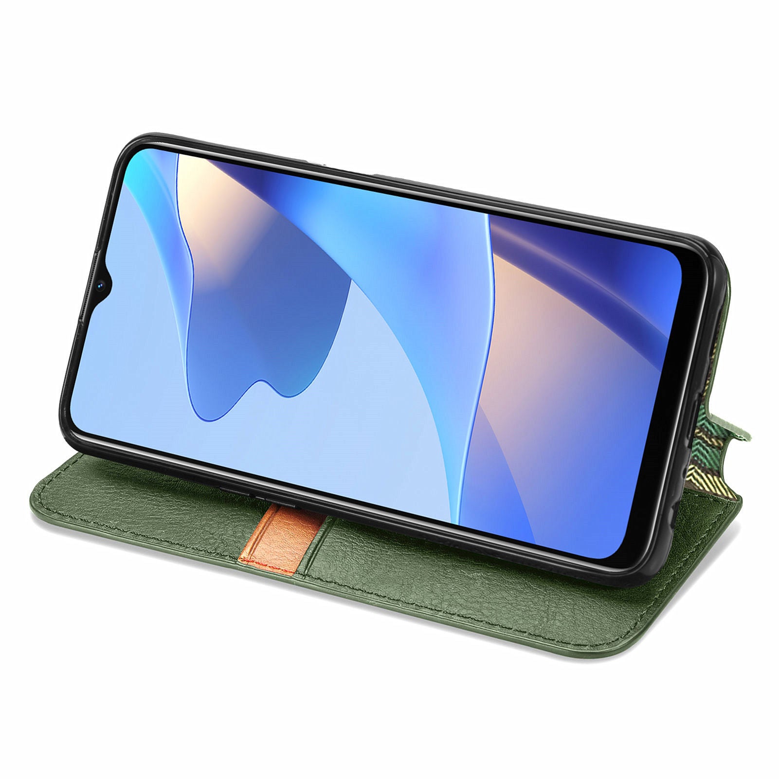 For Oppo A16s A16 A54s Full Protection Cell Phone Cover Flip Leather Wallet Stand Imprinting Rhombus Magnetic Phone Case