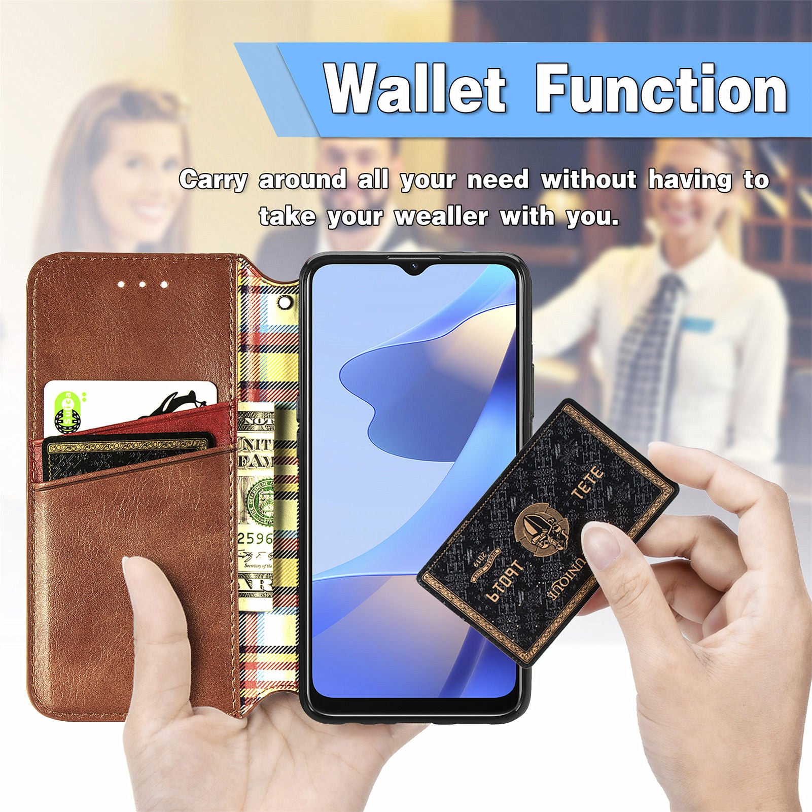 For Oppo A16s A16 A54s Full Protection Cell Phone Cover Flip Leather Wallet Stand Imprinting Rhombus Magnetic Phone Case