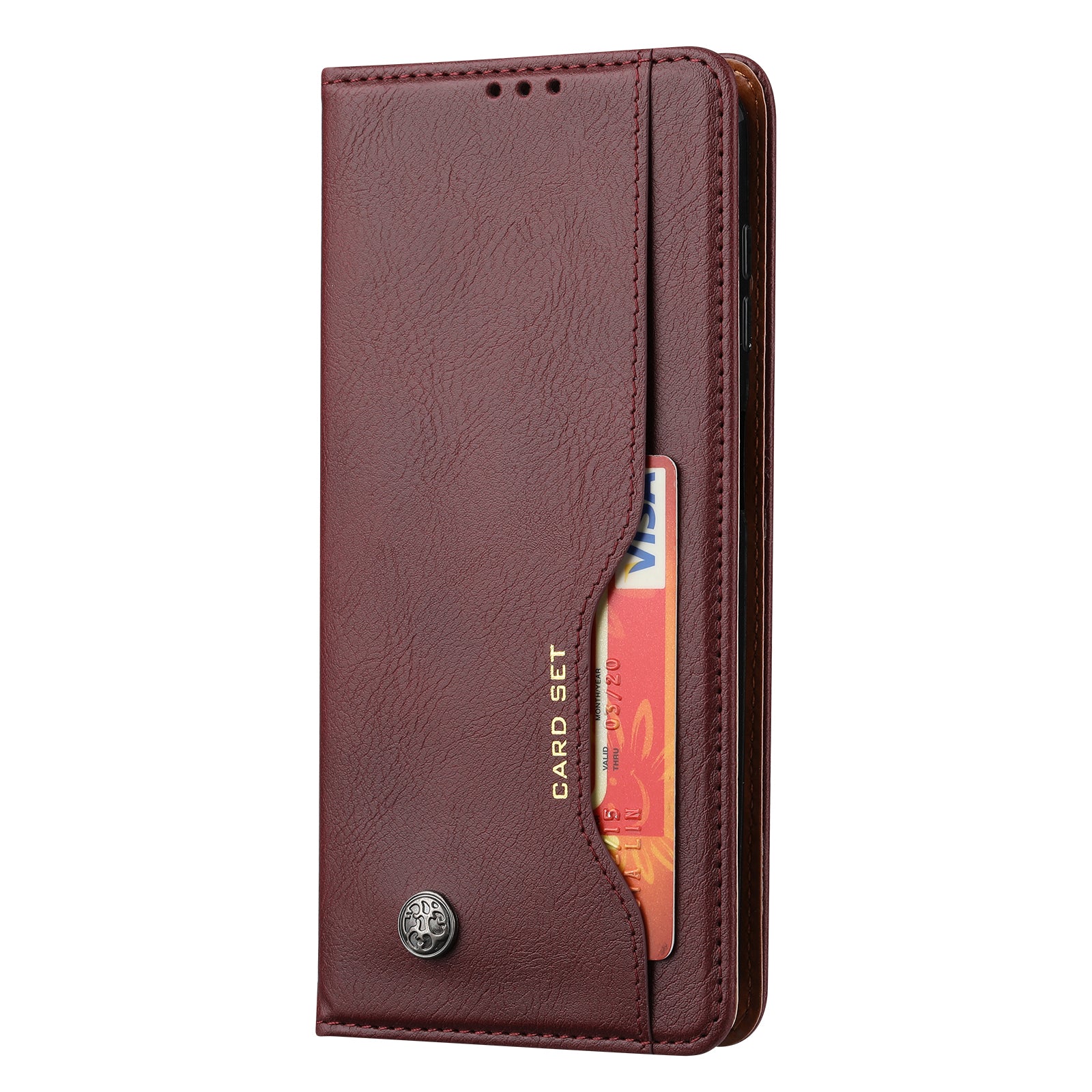 PU Leather Case for Samsung Galaxy A54 5G Outer Card Slot Magnetic Wallet Stand Phone Cover