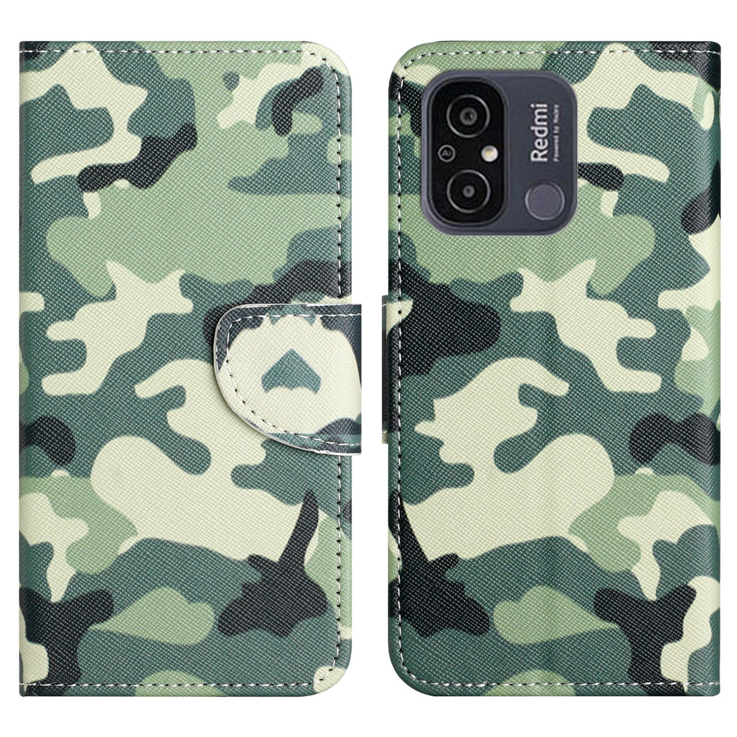 PU Leather Case for Xiaomi Redmi 11A 4G Pattern Printing Cross Texture Wallet Foldable Stand Phone Cover