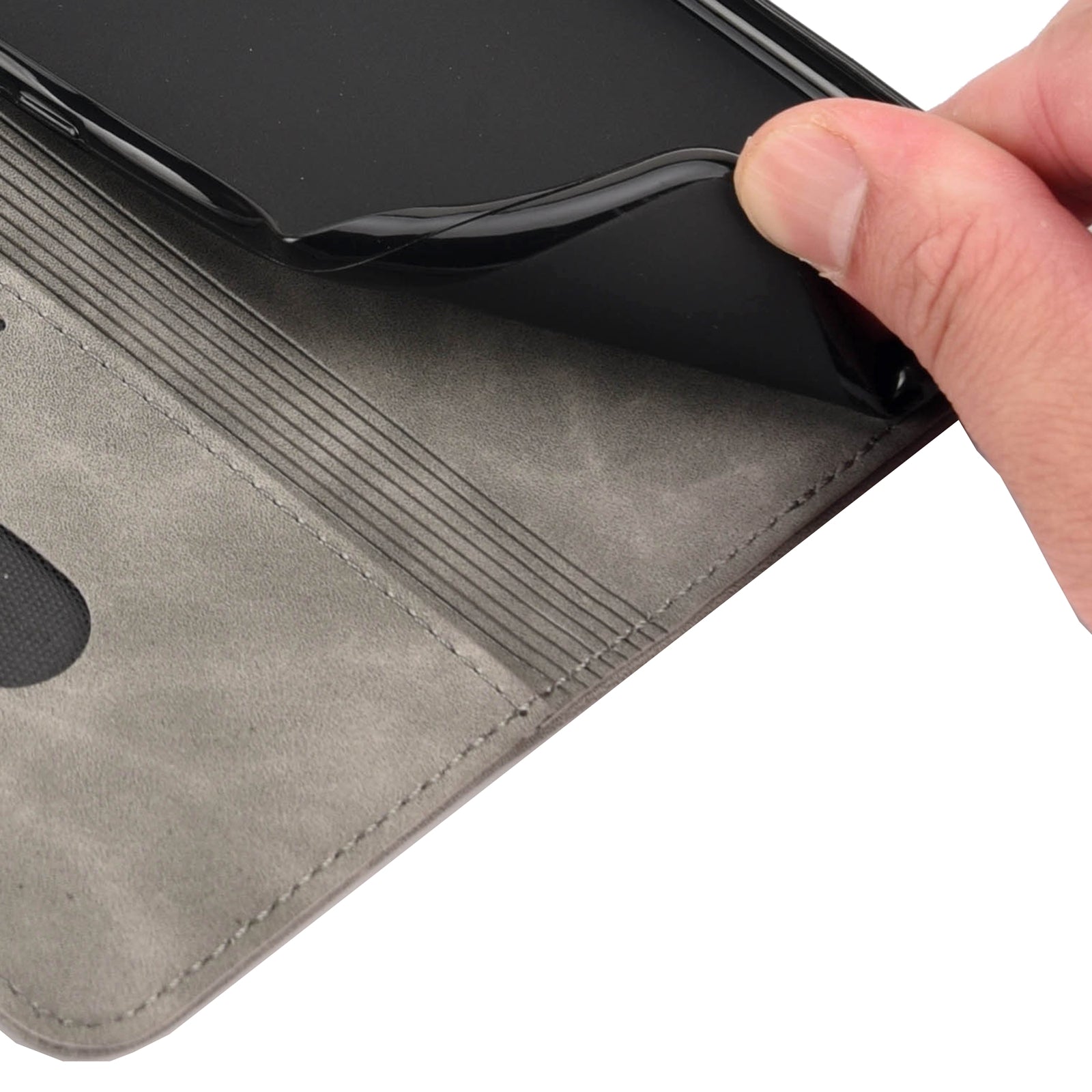 For Samsung Galaxy S23 Drop-proof Phone Case Skin-friendly PU Leather Magnetic Color Splicing Stand Flip Wallet Cover