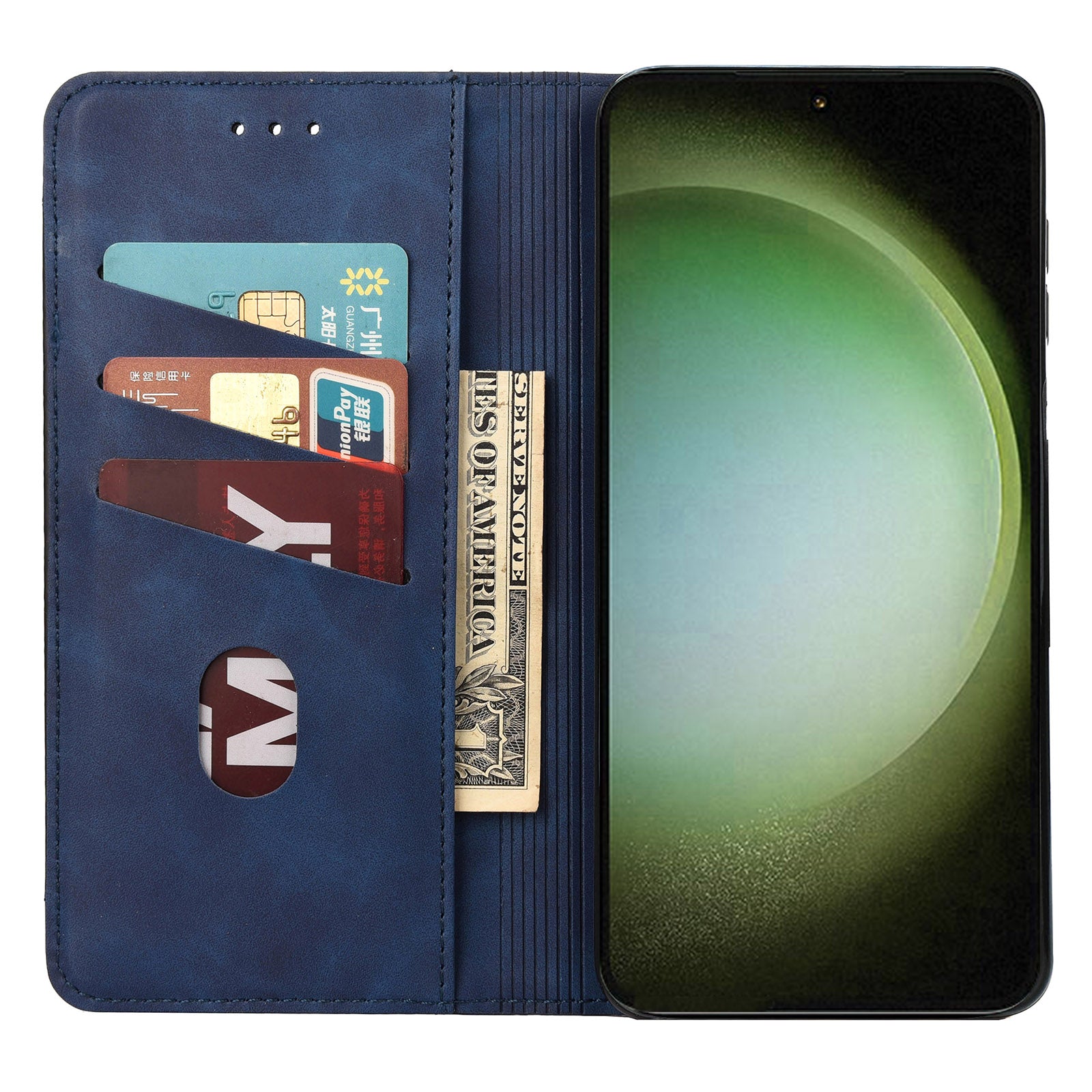 Skin-friendly Phone Case For Samsung Galaxy S23 Ultra Color Splicing Shockproof Phone Cover Magnetic Flip Shell Wallet Stand