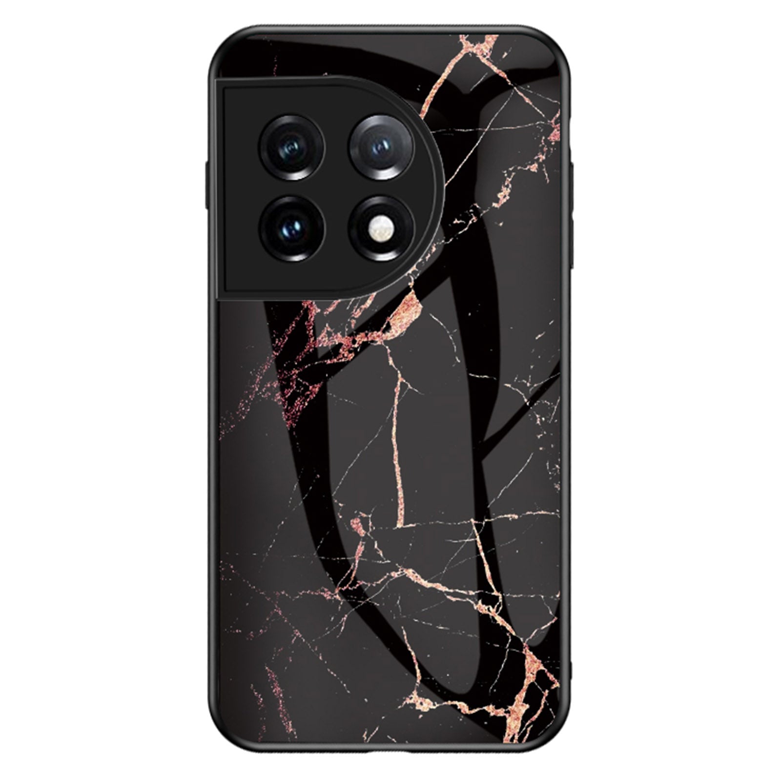 Tempered Glass PC TPU Phone Case for OnePlus 11 5G Marble Pattern Printing Drop-proof Smartphone Cover
