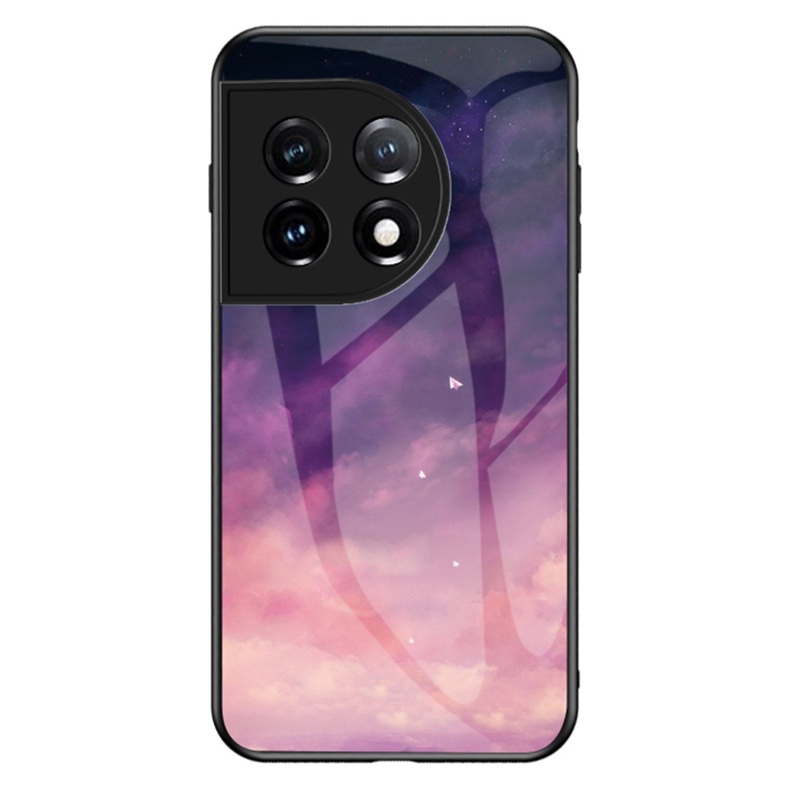 Cell Phone Case for OnePlus 11 5G Tempered Glass PC TPU Starry Sky Pattern Printing Protective Cover