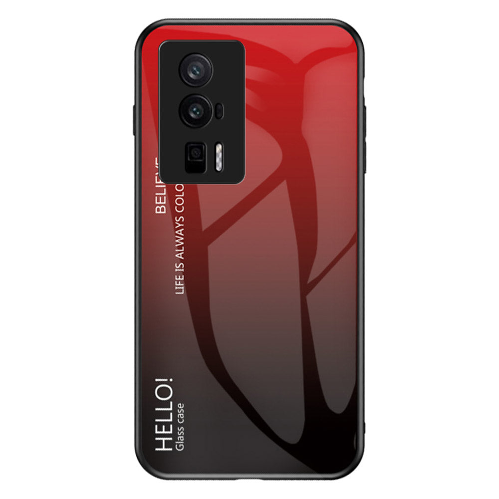 Phone Case for Xiaomi Poco F5 Pro 5G Redmi K60 Pro 5G K60 5G Gradient Color Tempered Glass PC TPU Cell Phone Cover