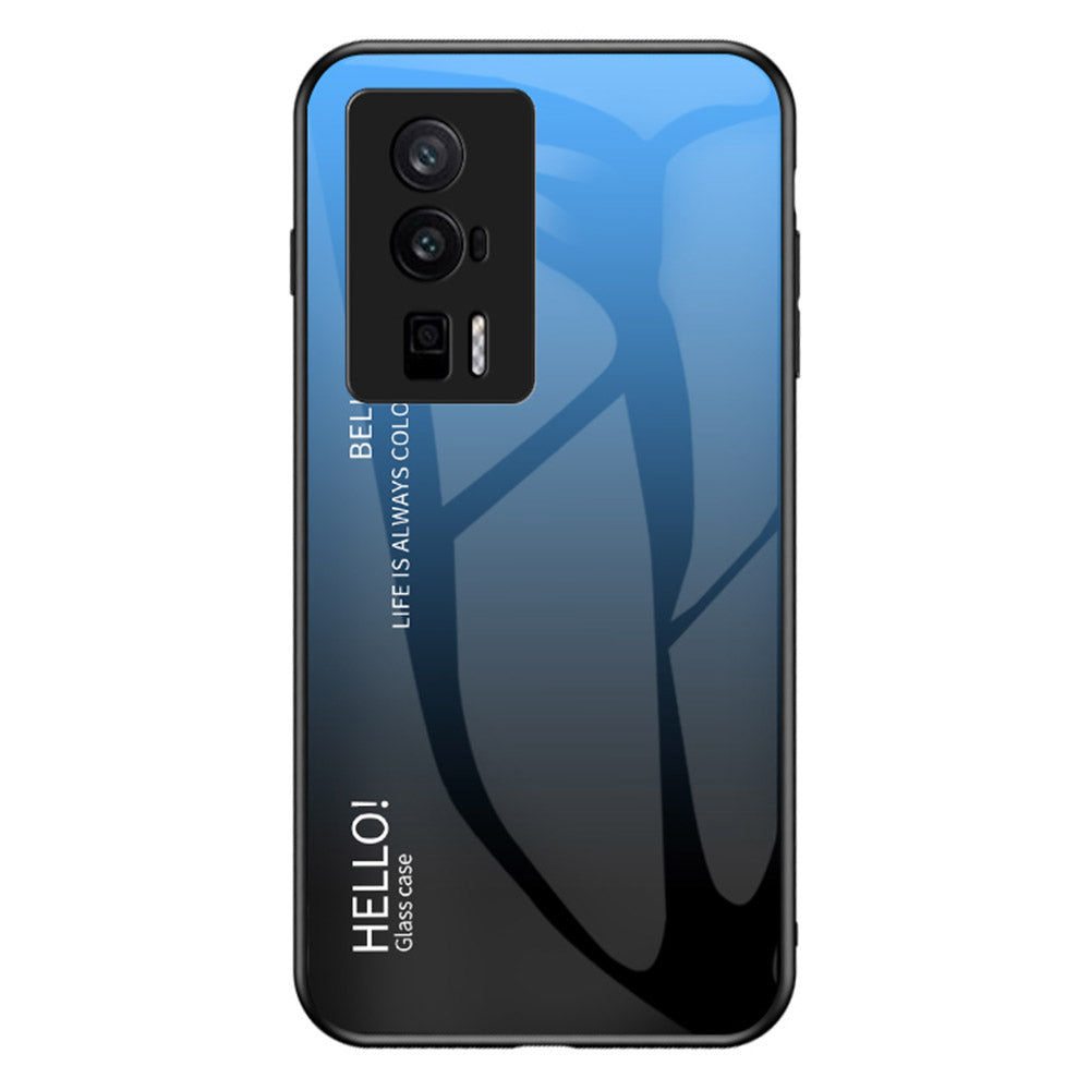 Phone Case for Xiaomi Poco F5 Pro 5G Redmi K60 Pro 5G K60 5G Gradient Color Tempered Glass PC TPU Cell Phone Cover