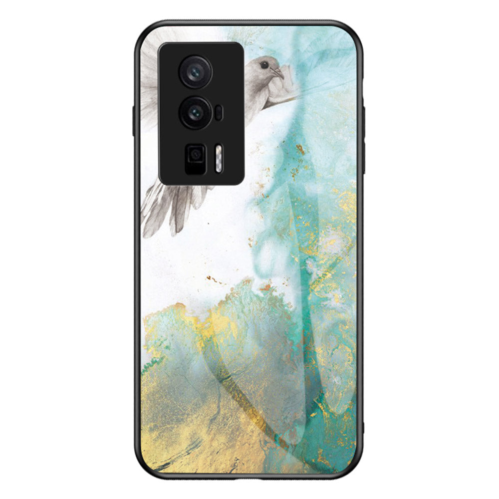 For Xiaomi Poco F5 Pro 5G Redmi K60 Pro 5G K60 5G Tempered Glass PC TPU Case Marble Pattern Printing Protective Phone Cover
