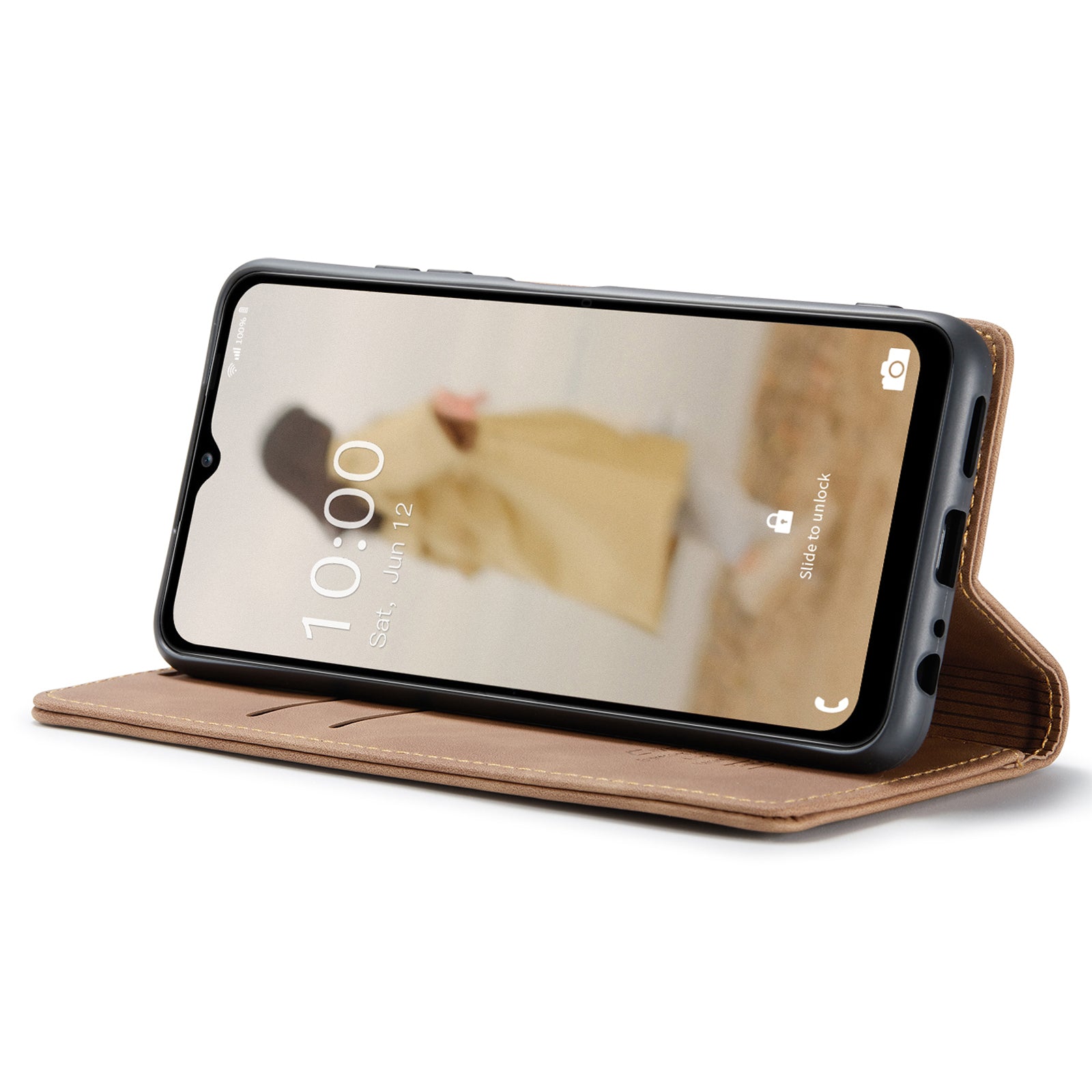 CASEME 013 Series Full Protection Phone Cover For Samsung Galaxy A14 5G Stand Wallet PU Leather Phone Case