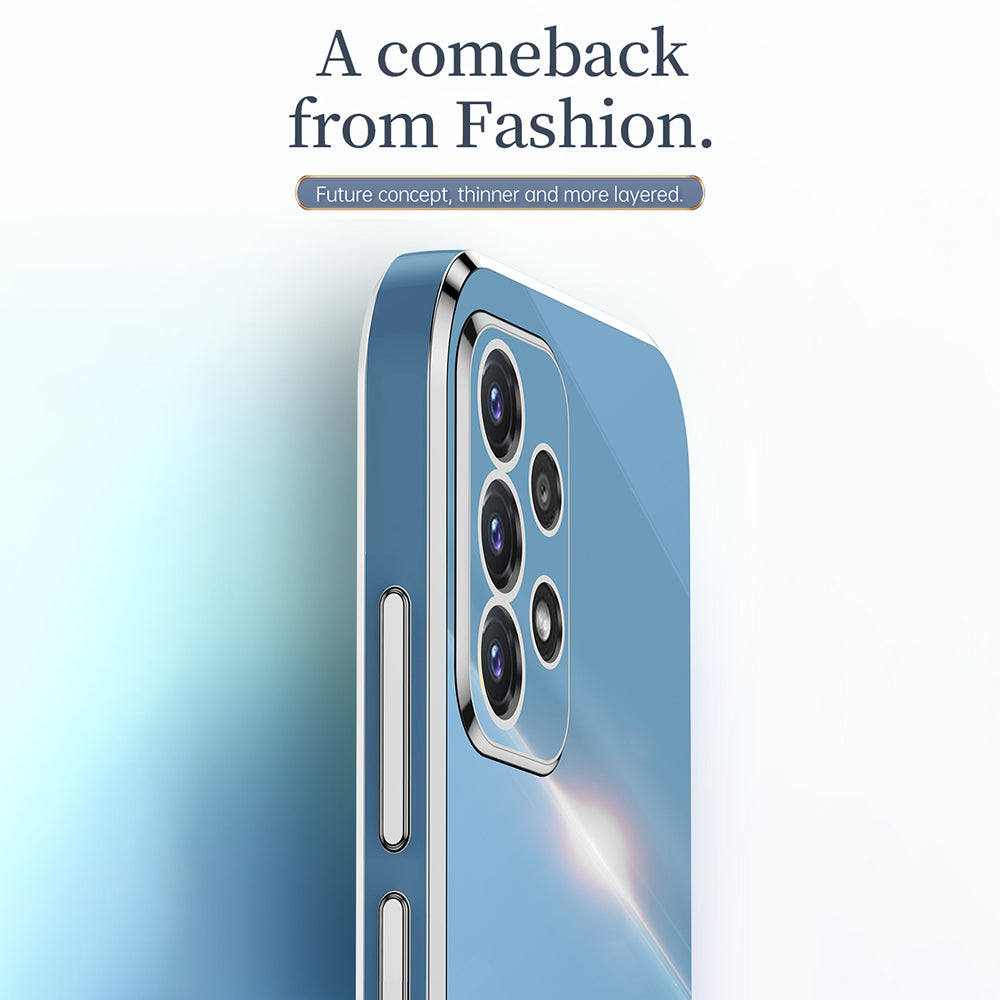 XINLI Anti-scratch Phone Case For Samsung Galaxy A32 5G M32 5G Electroplating Phone Cover Kickstand