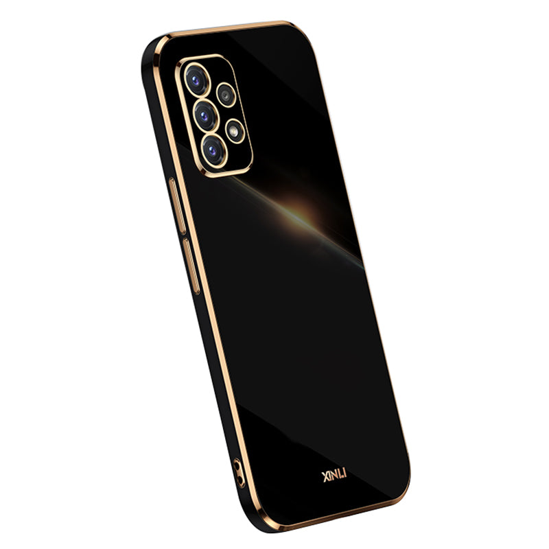 Pouzdro na telefon XINLI pro Samsung Galaxy A32 4G (verze EU) Galvanické pokovování TPU zadní kryt mobilního telefonu odolný proti nárazu