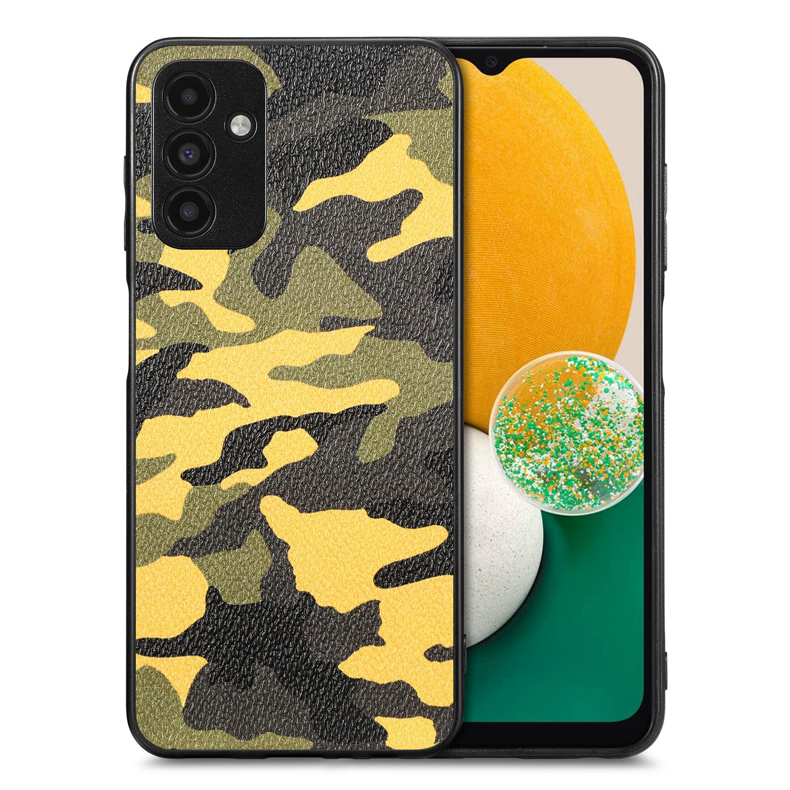 Protective Case for Samsung Galaxy A04s 4G (164.7 x 76.7 x 9.1 mm) / A13 5G / M13 5G Shockproof Camouflage Pattern PU Leather Coated PC TPU Precise Cutout Cover