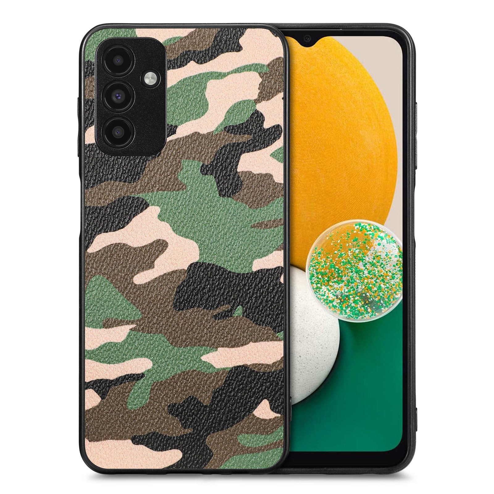 Protective Case for Samsung Galaxy A04s 4G (164.7 x 76.7 x 9.1 mm) / A13 5G / M13 5G Shockproof Camouflage Pattern PU Leather Coated PC TPU Precise Cutout Cover