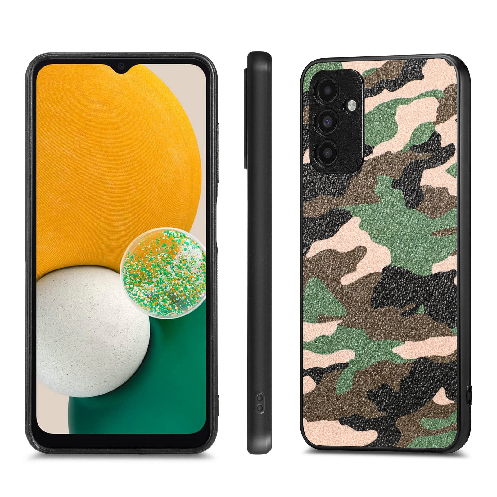 Protective Case for Samsung Galaxy A04s 4G (164.7 x 76.7 x 9.1 mm) / A13 5G / M13 5G Shockproof Camouflage Pattern PU Leather Coated PC TPU Precise Cutout Cover